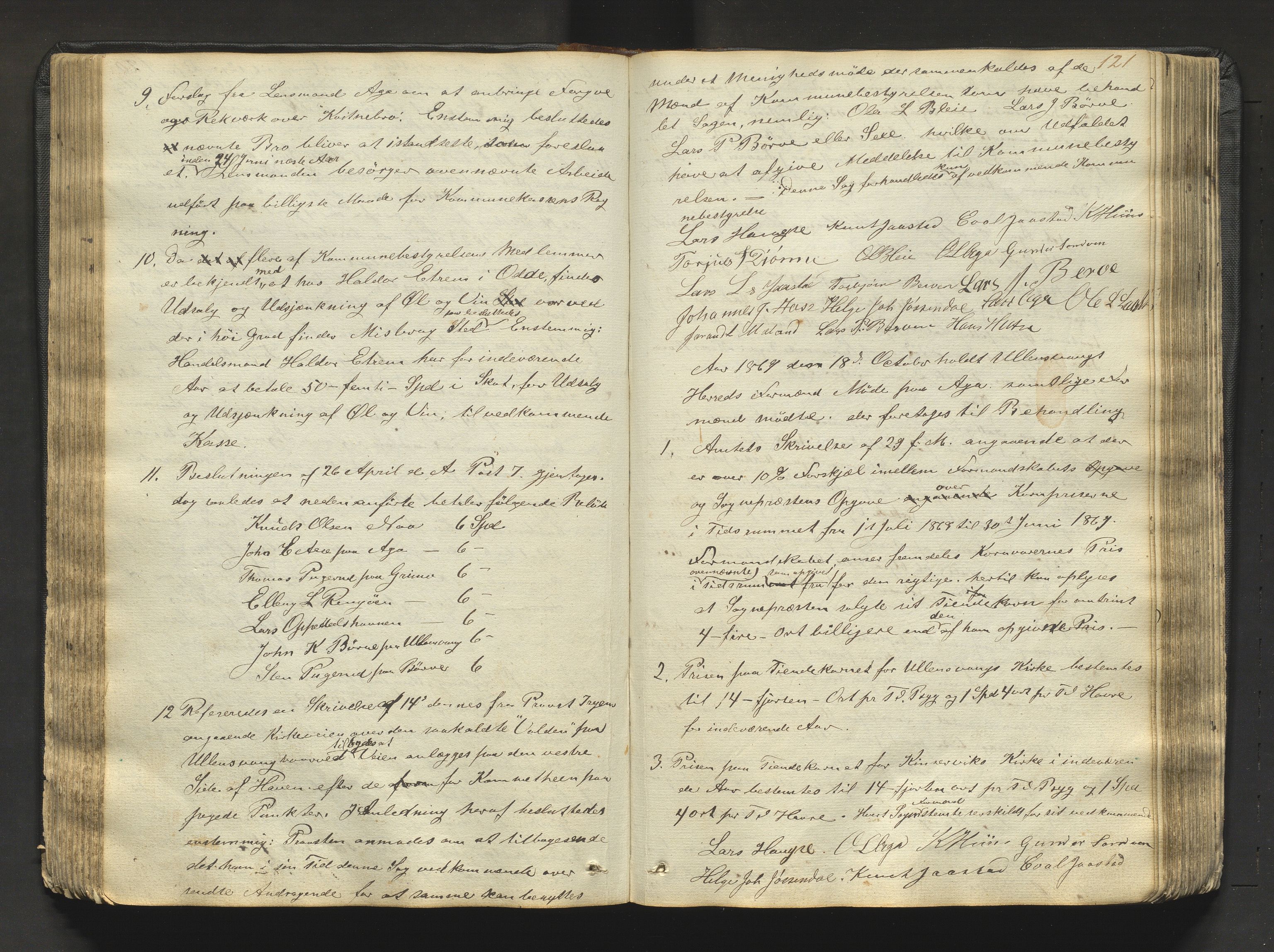 Ullensvang herad. Formannskapet , IKAH/1231b-021/A/Aa/L0001: Møtebok for formannskap og heradsstyre, 1838-1893, s. 121