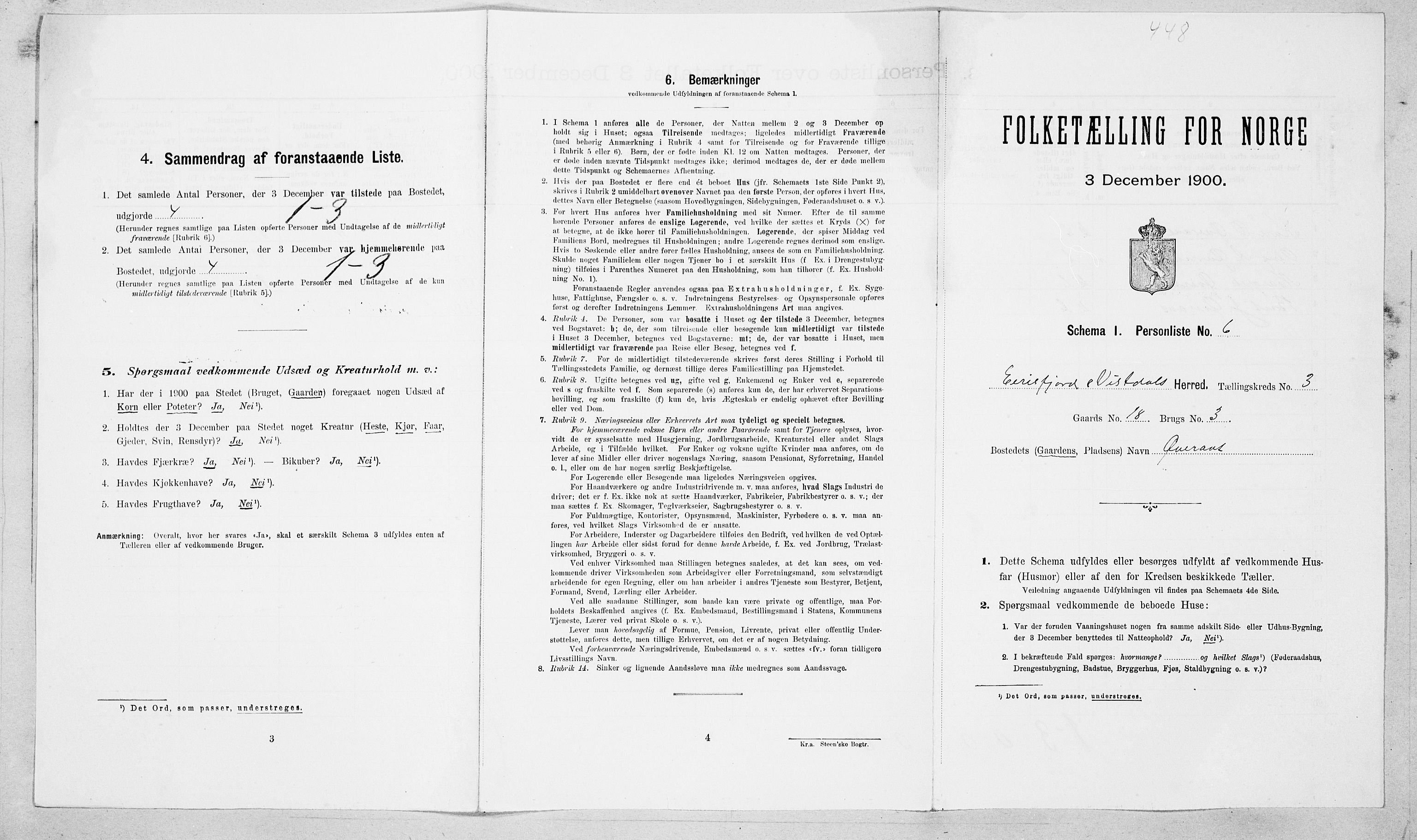SAT, Folketelling 1900 for 1542 Eresfjord og Vistdal herred, 1900, s. 209
