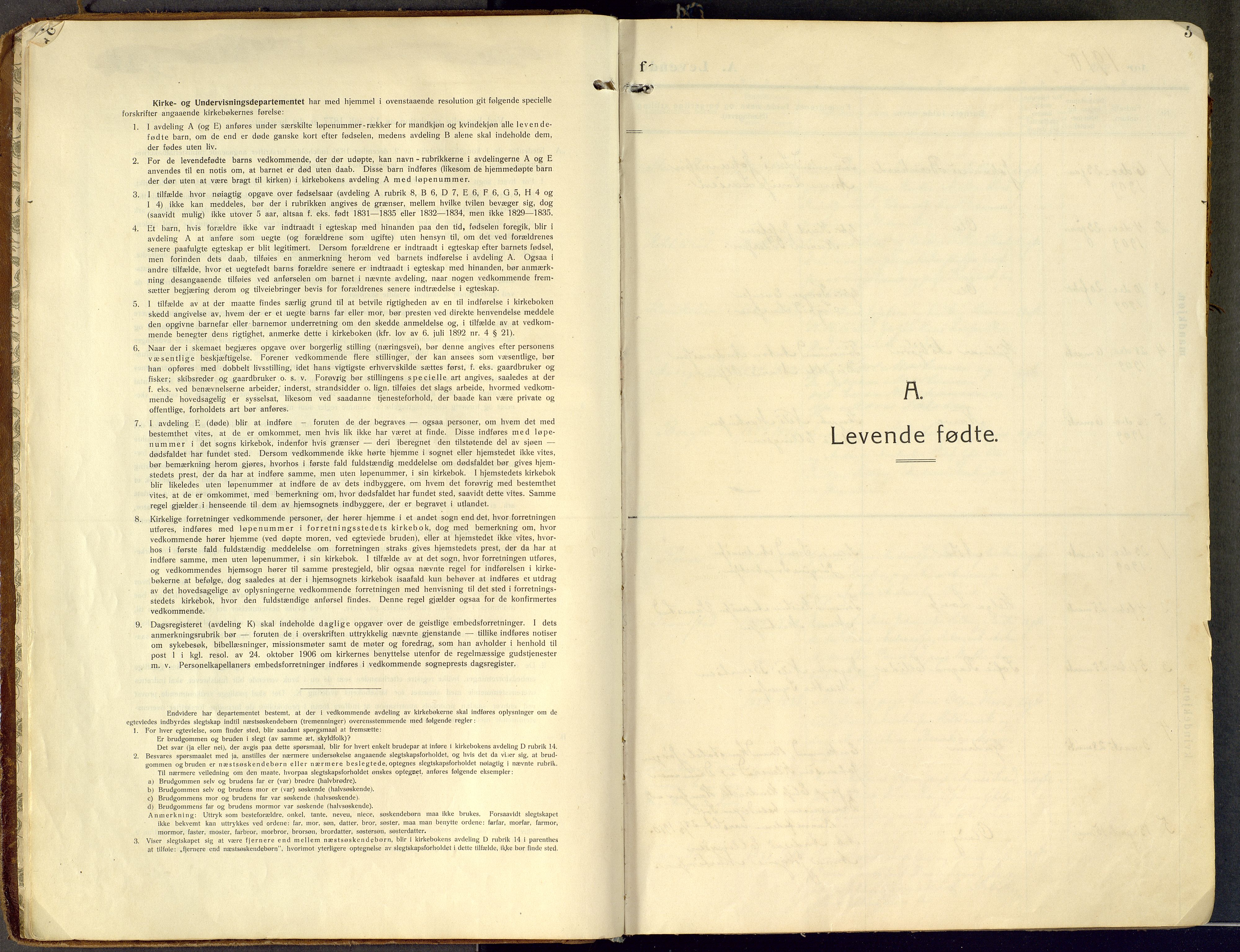 Ministerialbok nr. III 1, 1910-1936, s. 3