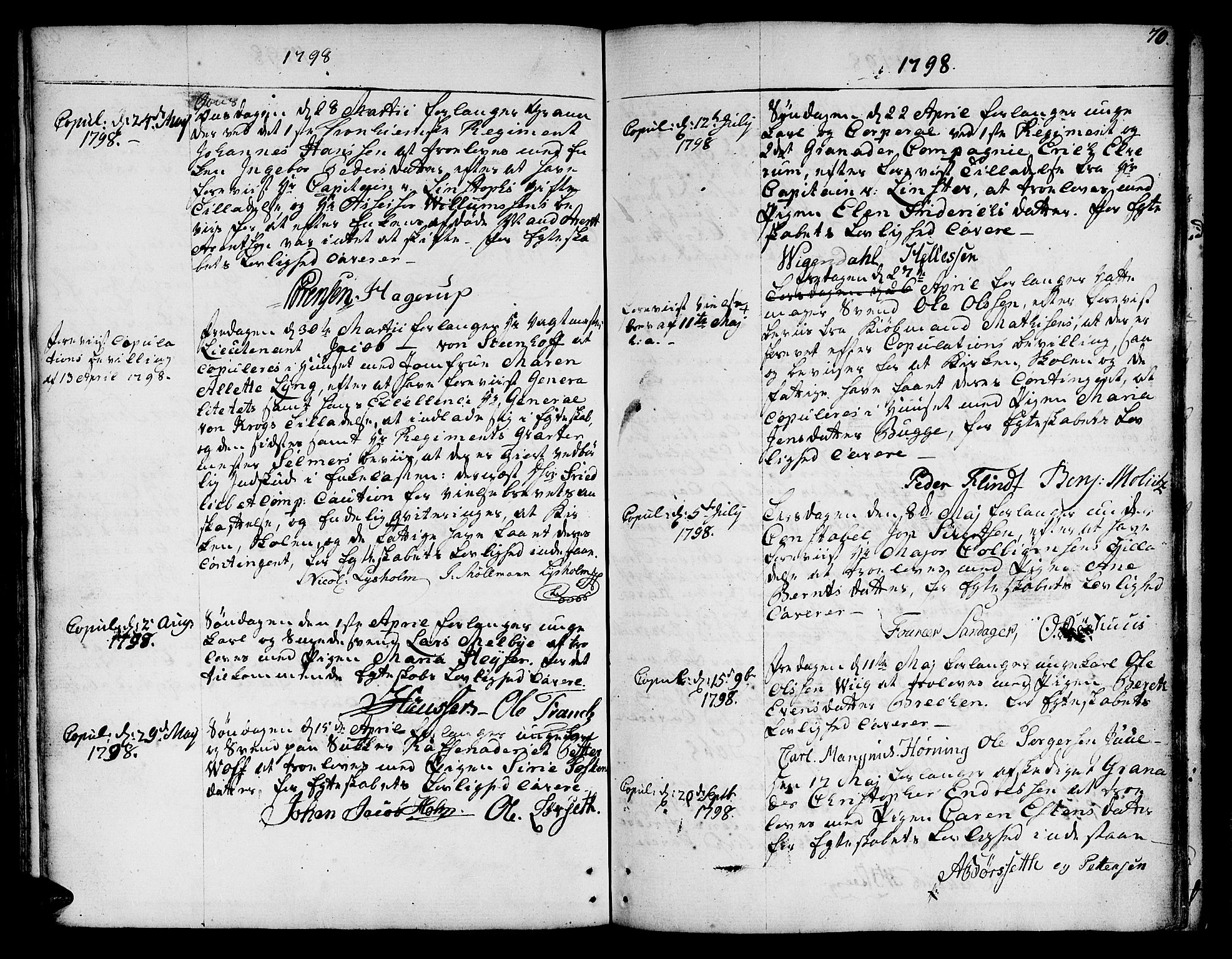 Ministerialprotokoller, klokkerbøker og fødselsregistre - Sør-Trøndelag, SAT/A-1456/601/L0041: Ministerialbok nr. 601A09, 1784-1801, s. 70