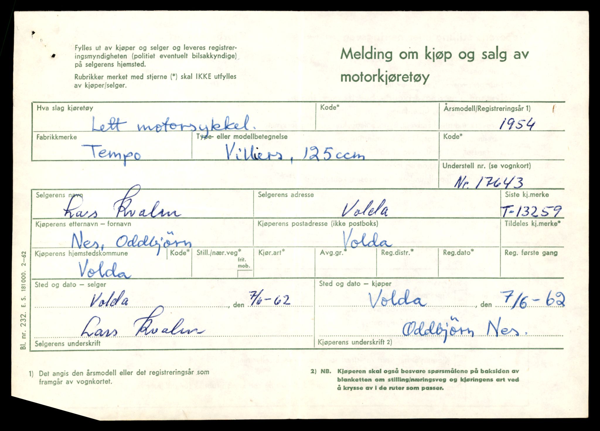 Møre og Romsdal vegkontor - Ålesund trafikkstasjon, AV/SAT-A-4099/F/Fe/L0038: Registreringskort for kjøretøy T 13180 - T 13360, 1927-1998, s. 1339