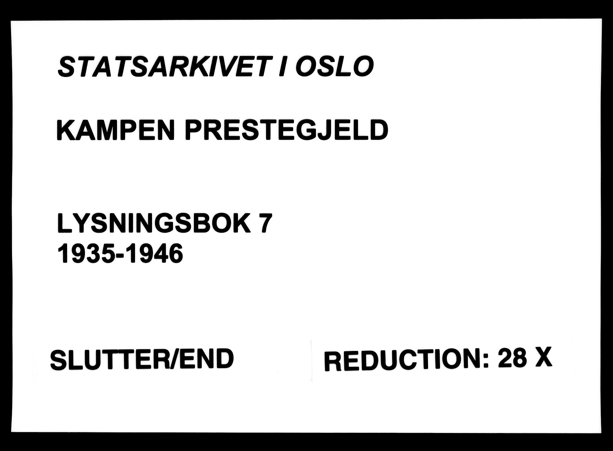 Kampen prestekontor Kirkebøker, AV/SAO-A-10853/H/Ha/L0007: Lysningsprotokoll nr. 7, 1935-1946