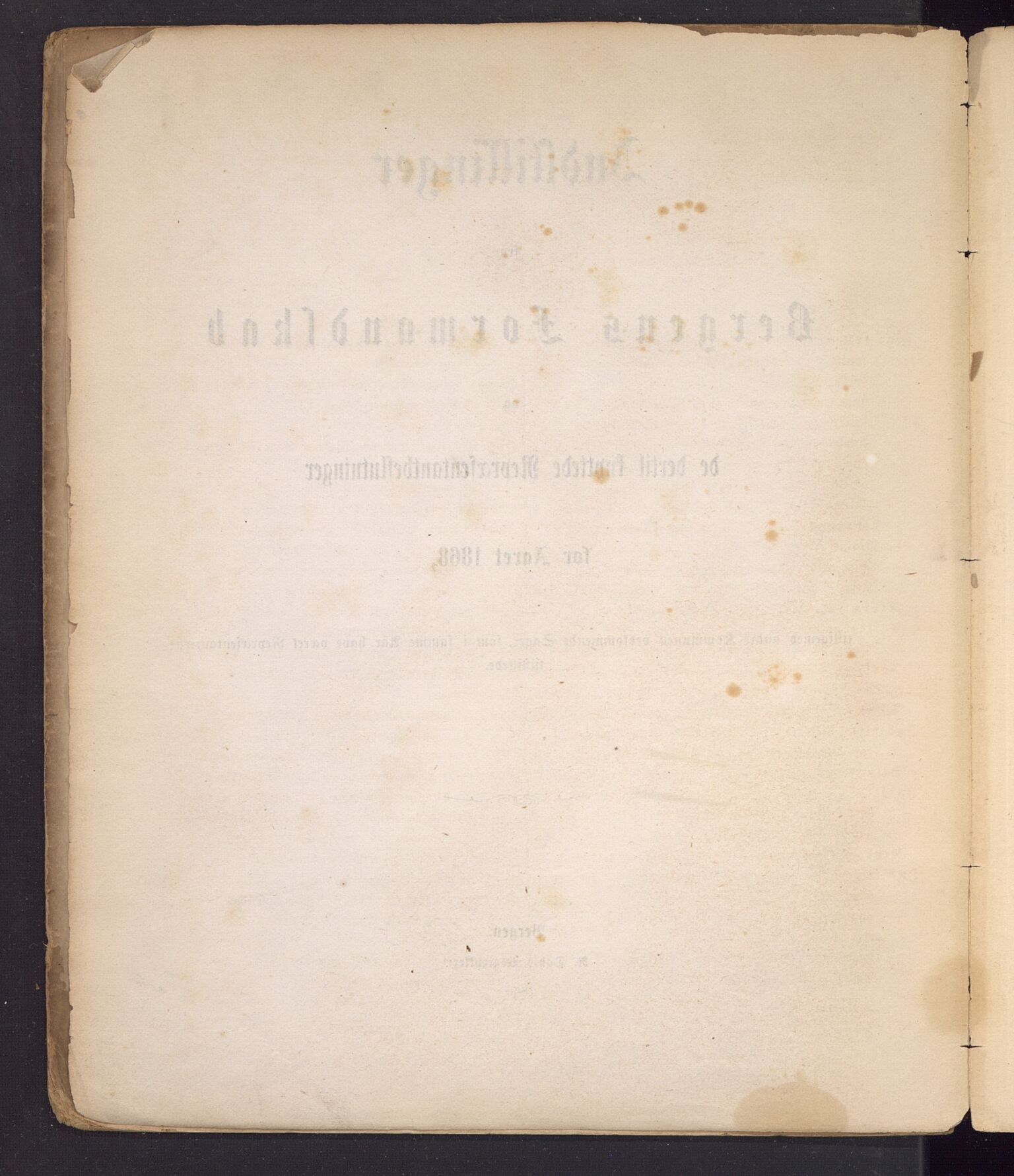 Bergen kommune. Formannskapet, BBA/A-0003/Ad/L0023: Bergens Kommuneforhandlinger, 1868