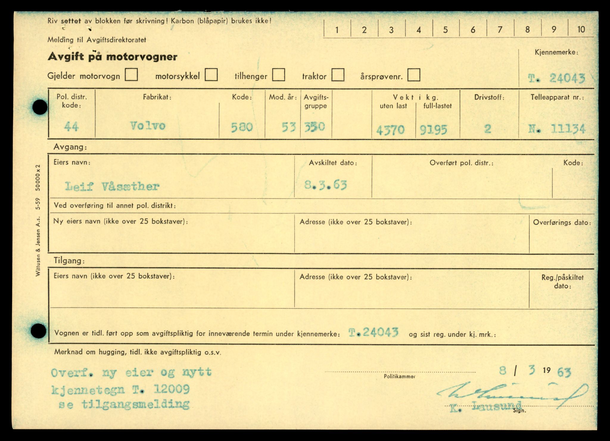 Møre og Romsdal vegkontor - Ålesund trafikkstasjon, AV/SAT-A-4099/F/Fe/L0032: Registreringskort for kjøretøy T 11997 - T 12149, 1927-1998, s. 247