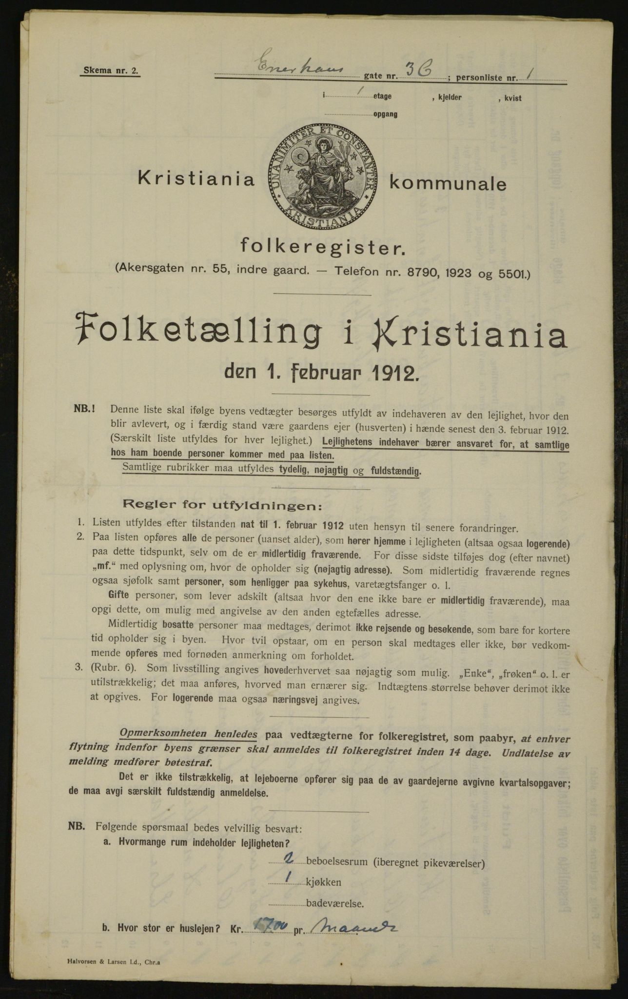 OBA, Kommunal folketelling 1.2.1912 for Kristiania, 1912, s. 21459