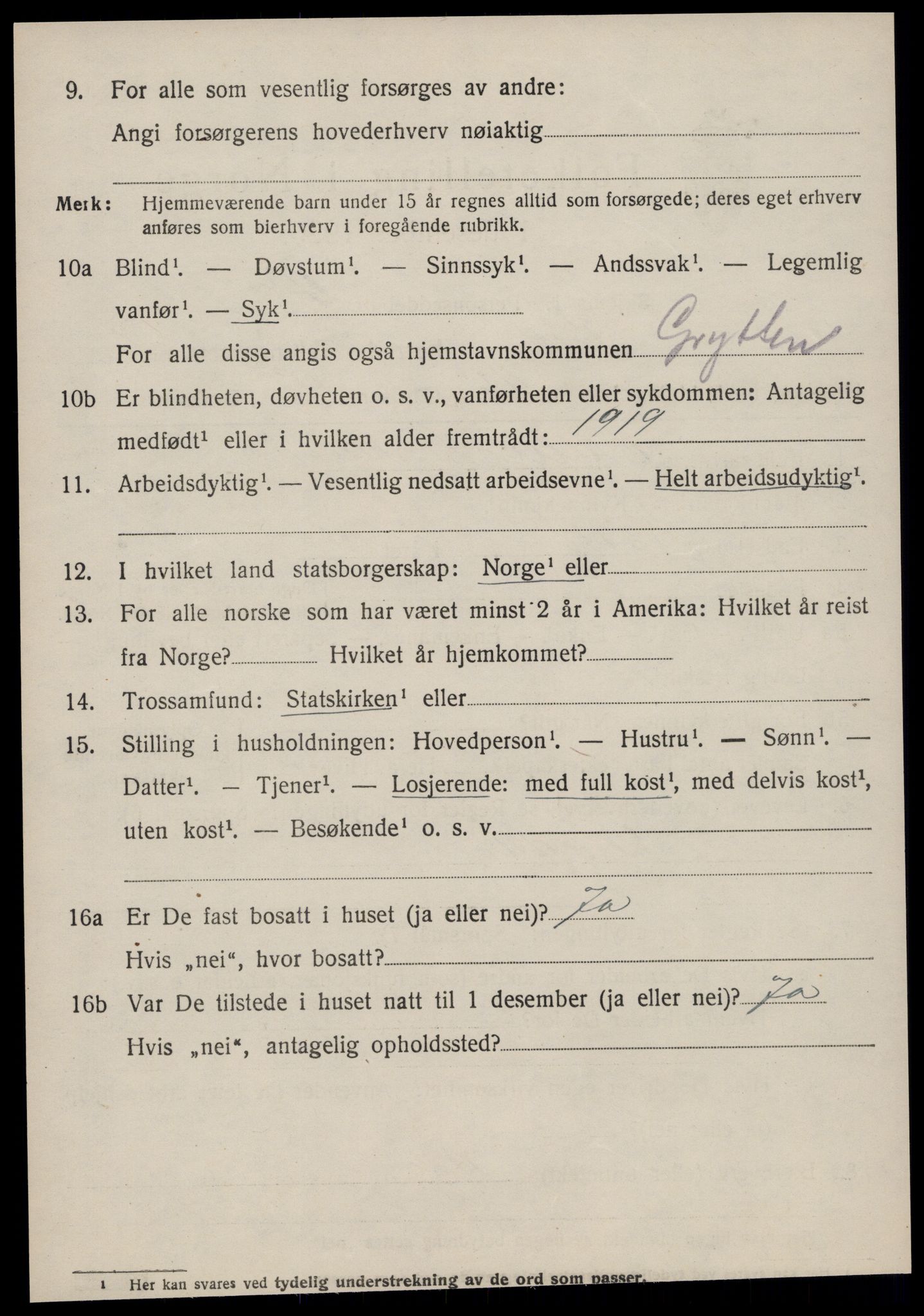 SAT, Folketelling 1920 for 1540 Hen herred, 1920, s. 1417