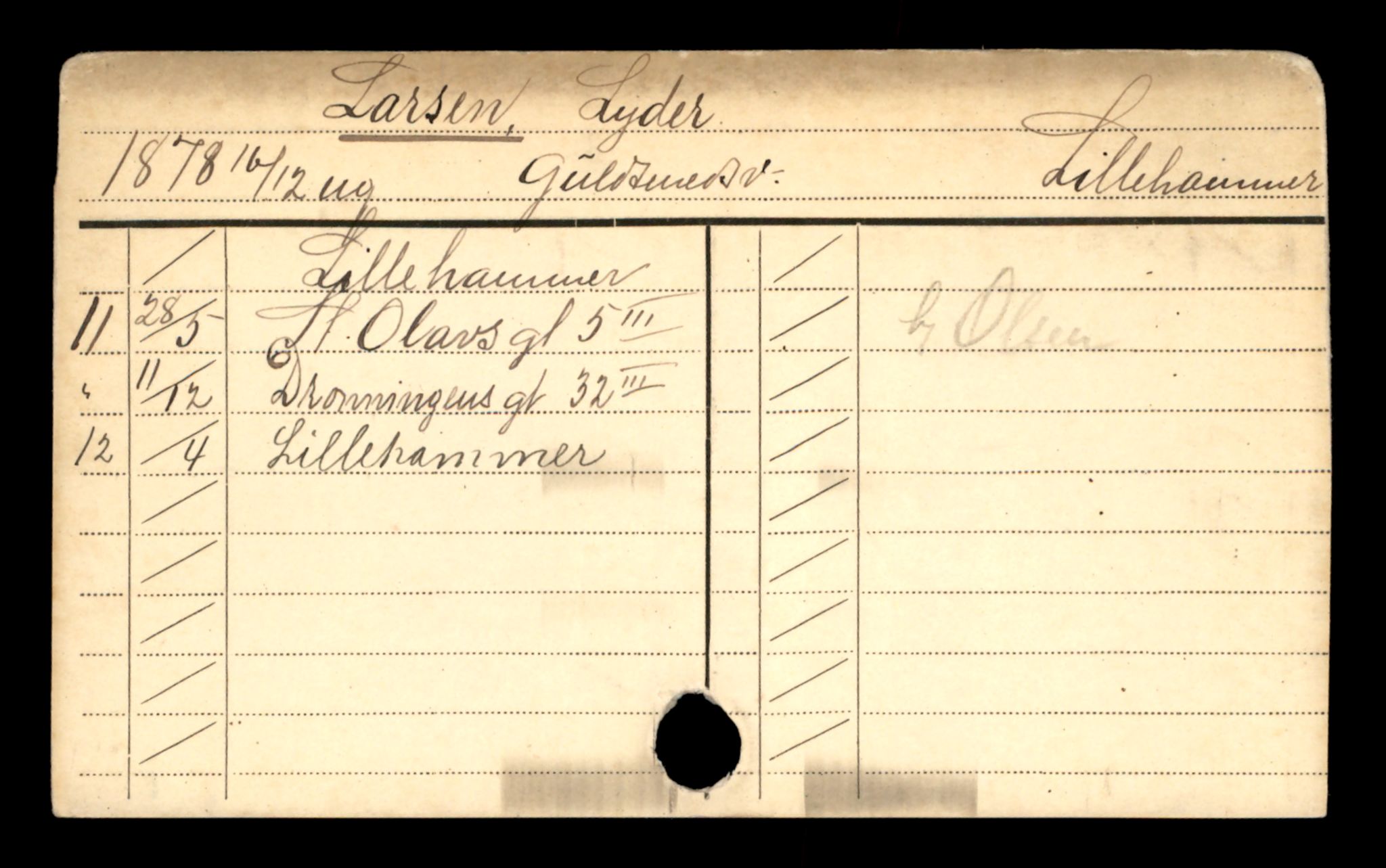 Oslo folkeregister, Registerkort, SAO/A-11715/D/Da/L0056: Menn: Larsen Lyder - Lengstrøm Fredrik, 1906-1919