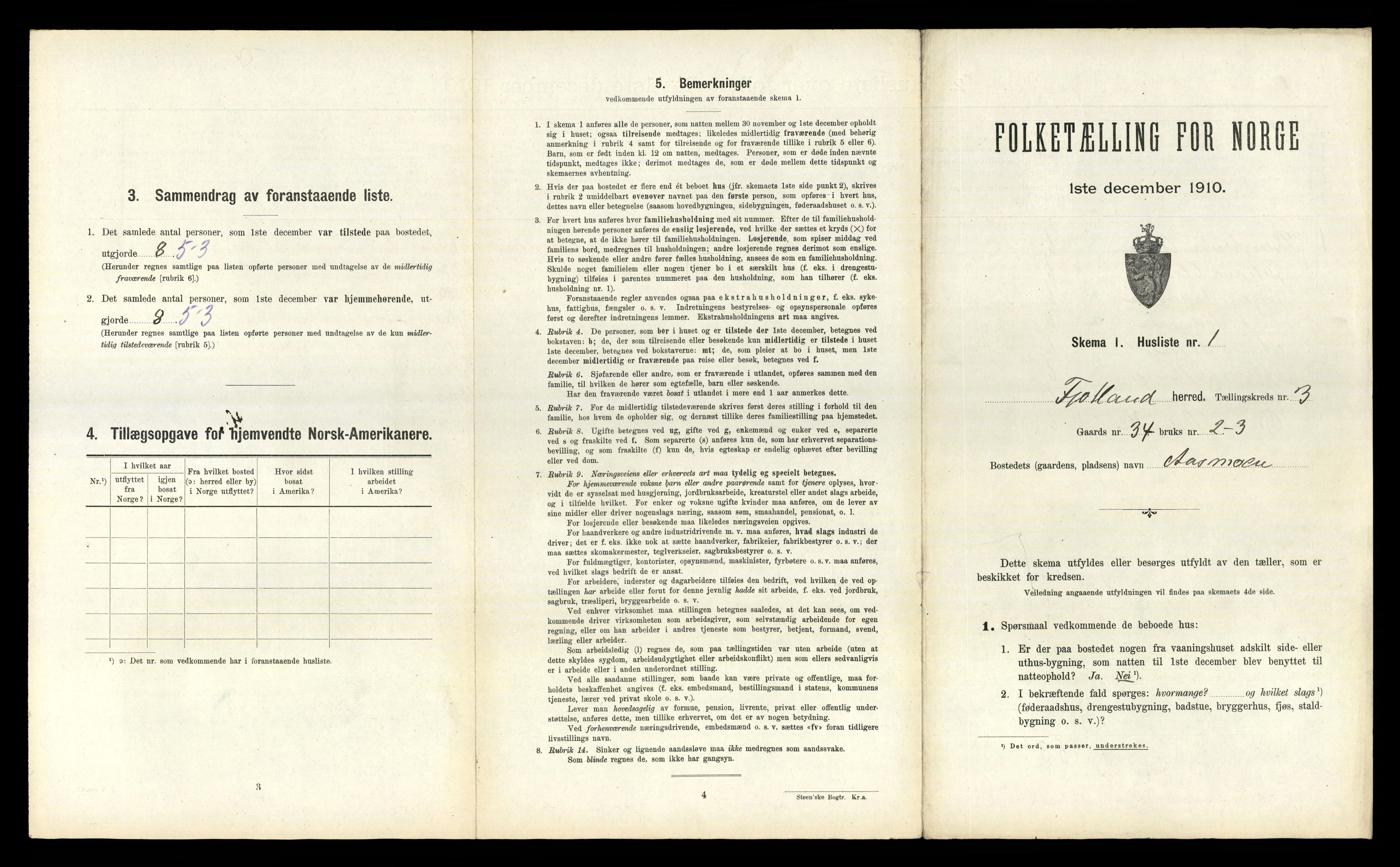 RA, Folketelling 1910 for 1036 Fjotland herred, 1910, s. 130