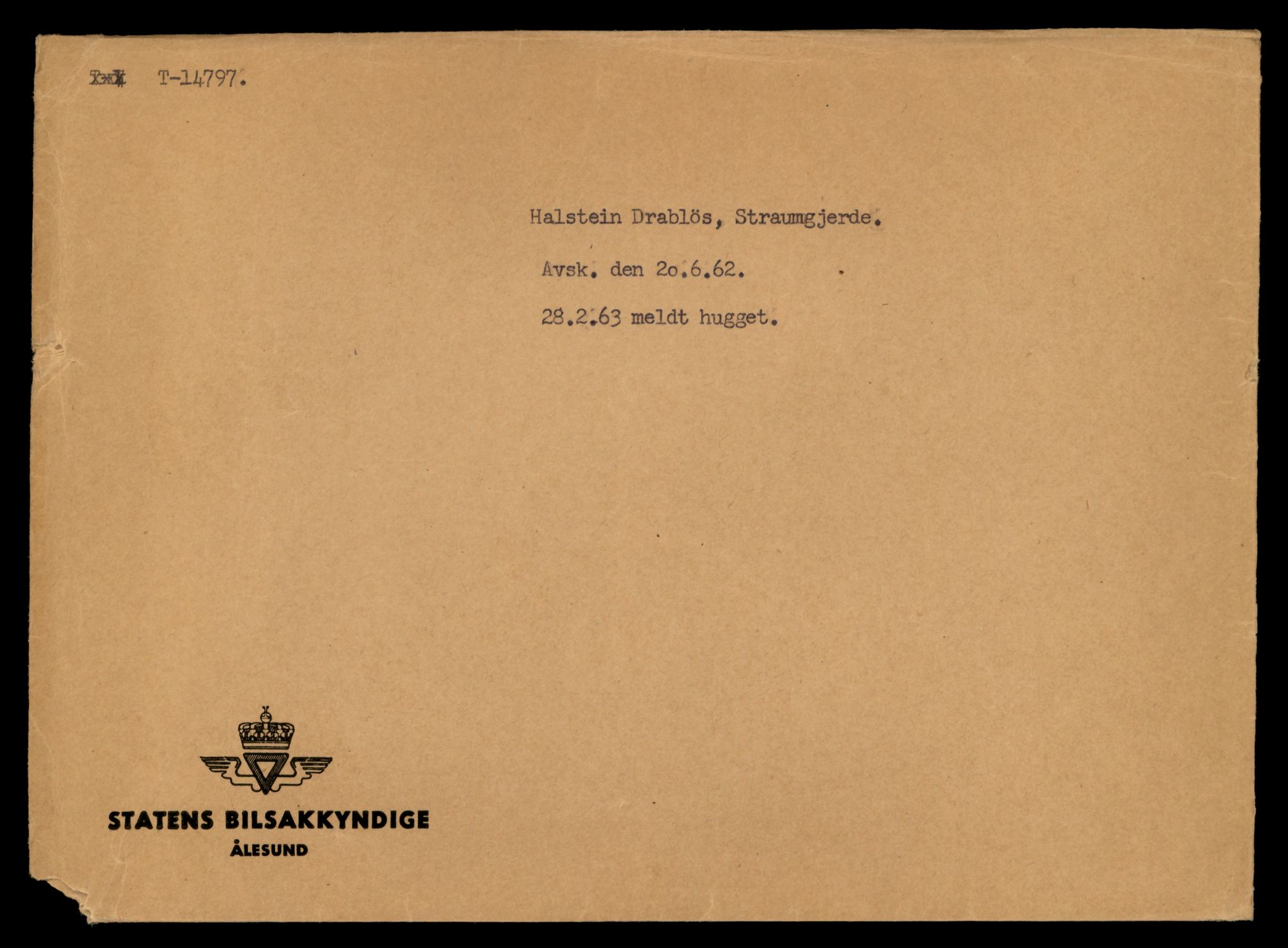 Møre og Romsdal vegkontor - Ålesund trafikkstasjon, AV/SAT-A-4099/F/Fe/L0048: Registreringskort for kjøretøy T 14721 - T 14863, 1927-1998, s. 1561