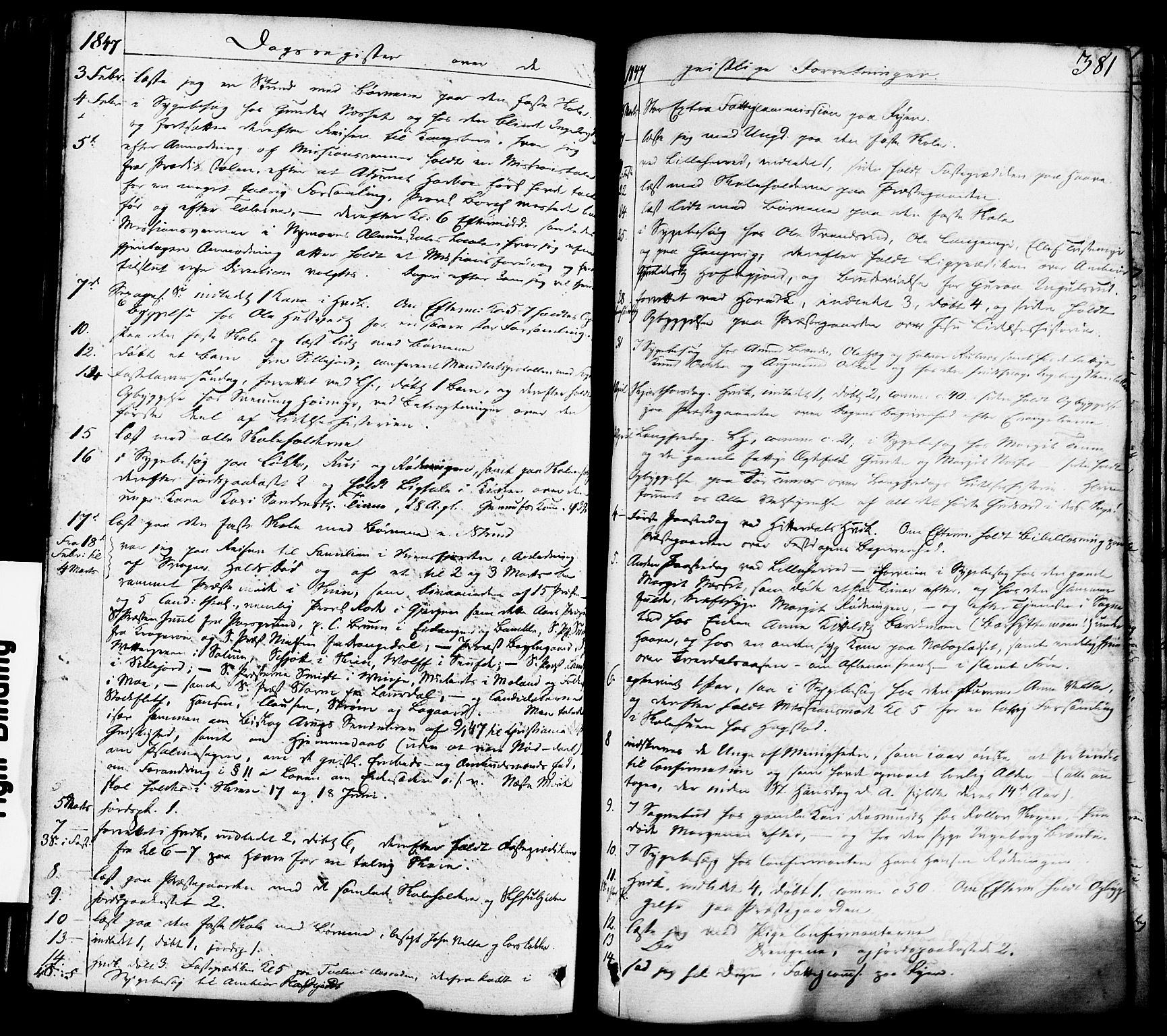 Heddal kirkebøker, AV/SAKO-A-268/F/Fa/L0006: Ministerialbok nr. I 6, 1837-1854, s. 381
