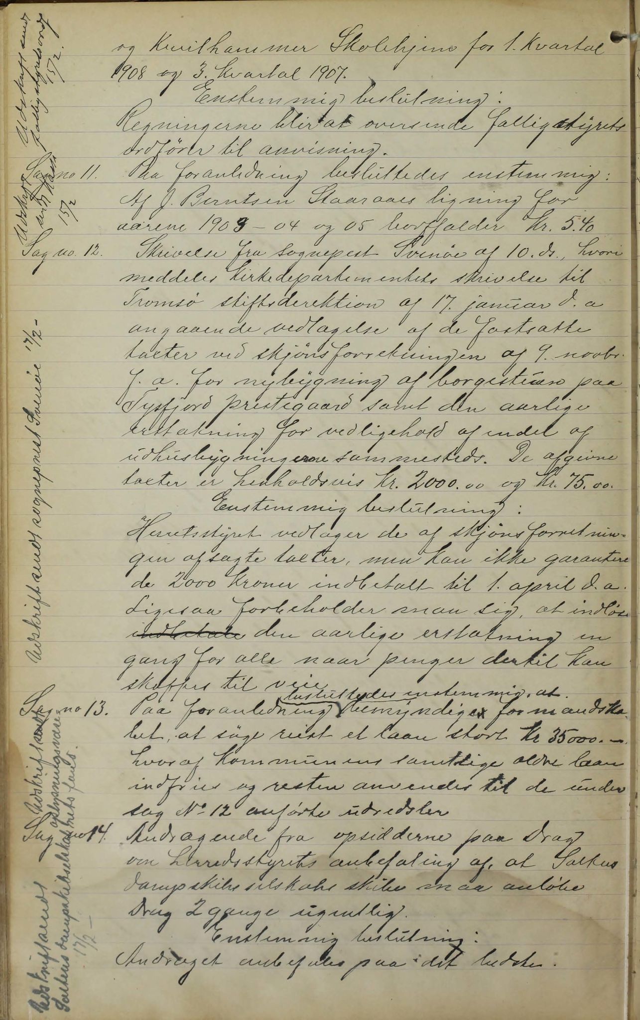 Tysfjord kommune. Formannskapet, AIN/K-18500.150/100/L0002: Forhandlingsprotokoll for Tysfjordens formandskap, 1895-1912