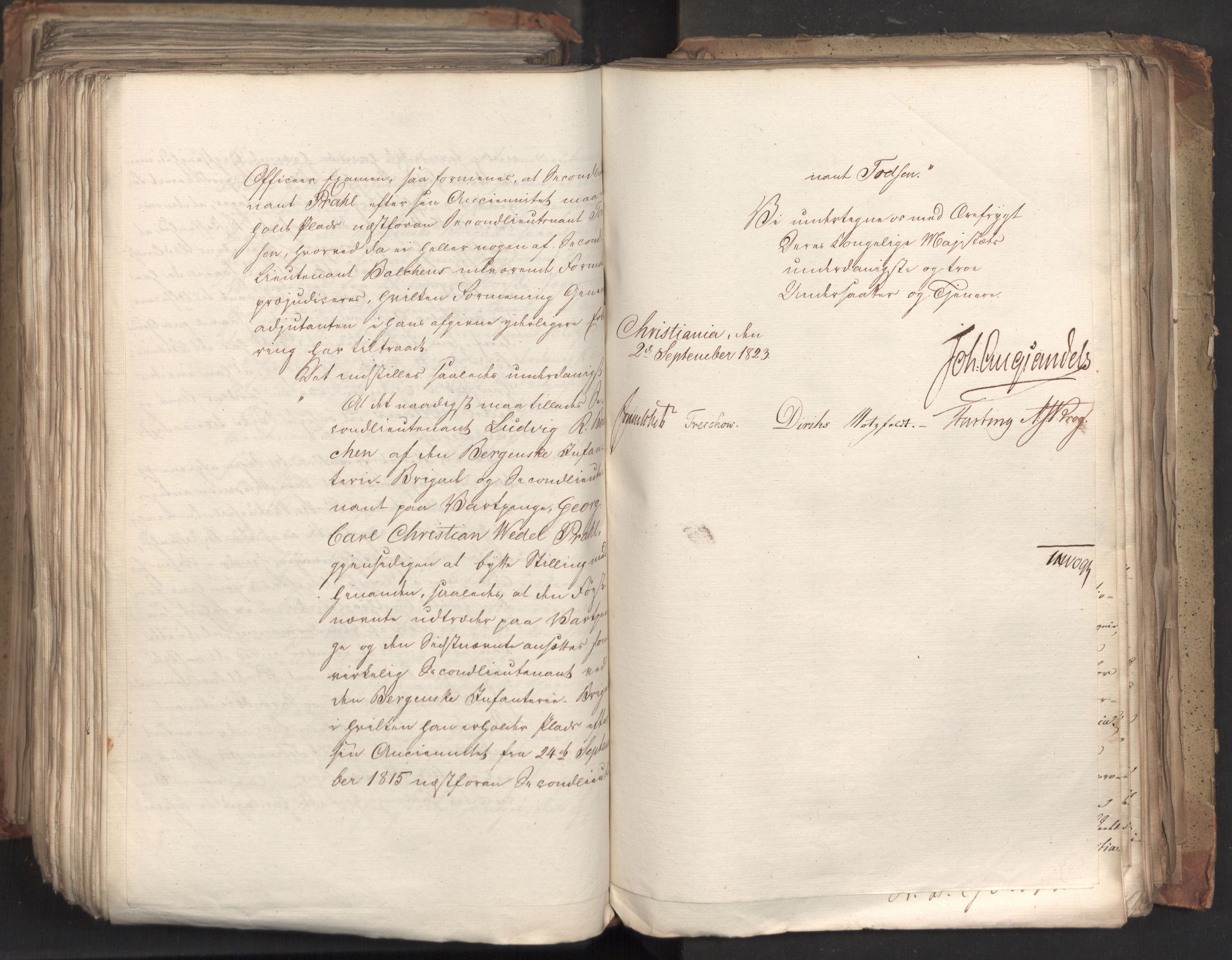 Statsrådsavdelingen i Stockholm, AV/RA-S-1003/D/Da/L0035: Regjeringsinnstillinger nr. 541-840, 1823, s. 542