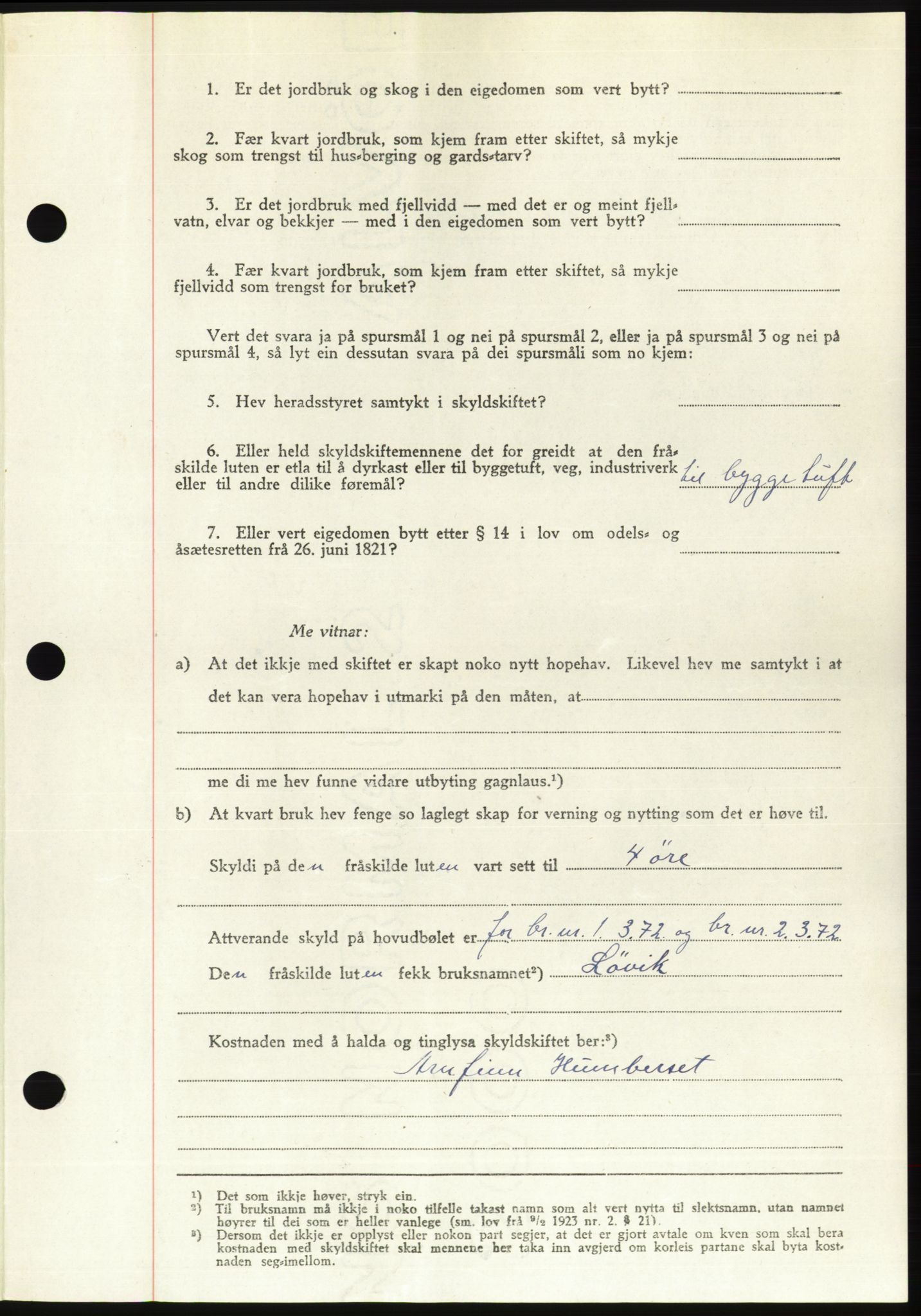 Søre Sunnmøre sorenskriveri, AV/SAT-A-4122/1/2/2C/L0081: Pantebok nr. 7A, 1947-1948, Dagboknr: 1604/1947