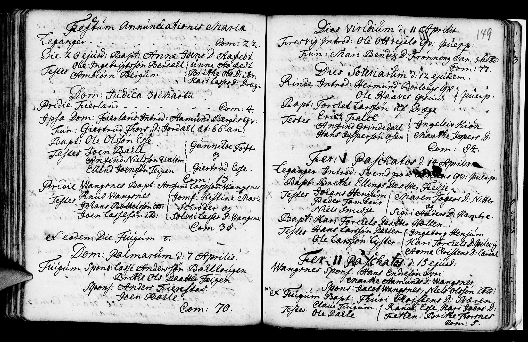 Leikanger sokneprestembete, SAB/A-81001: Ministerialbok nr. A 2, 1735-1756, s. 149