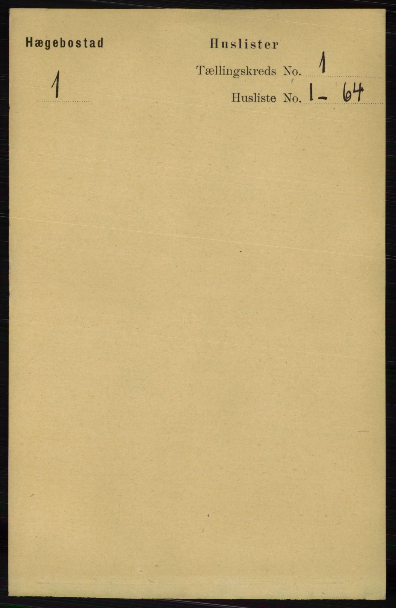 RA, Folketelling 1891 for 1034 Hægebostad herred, 1891, s. 22
