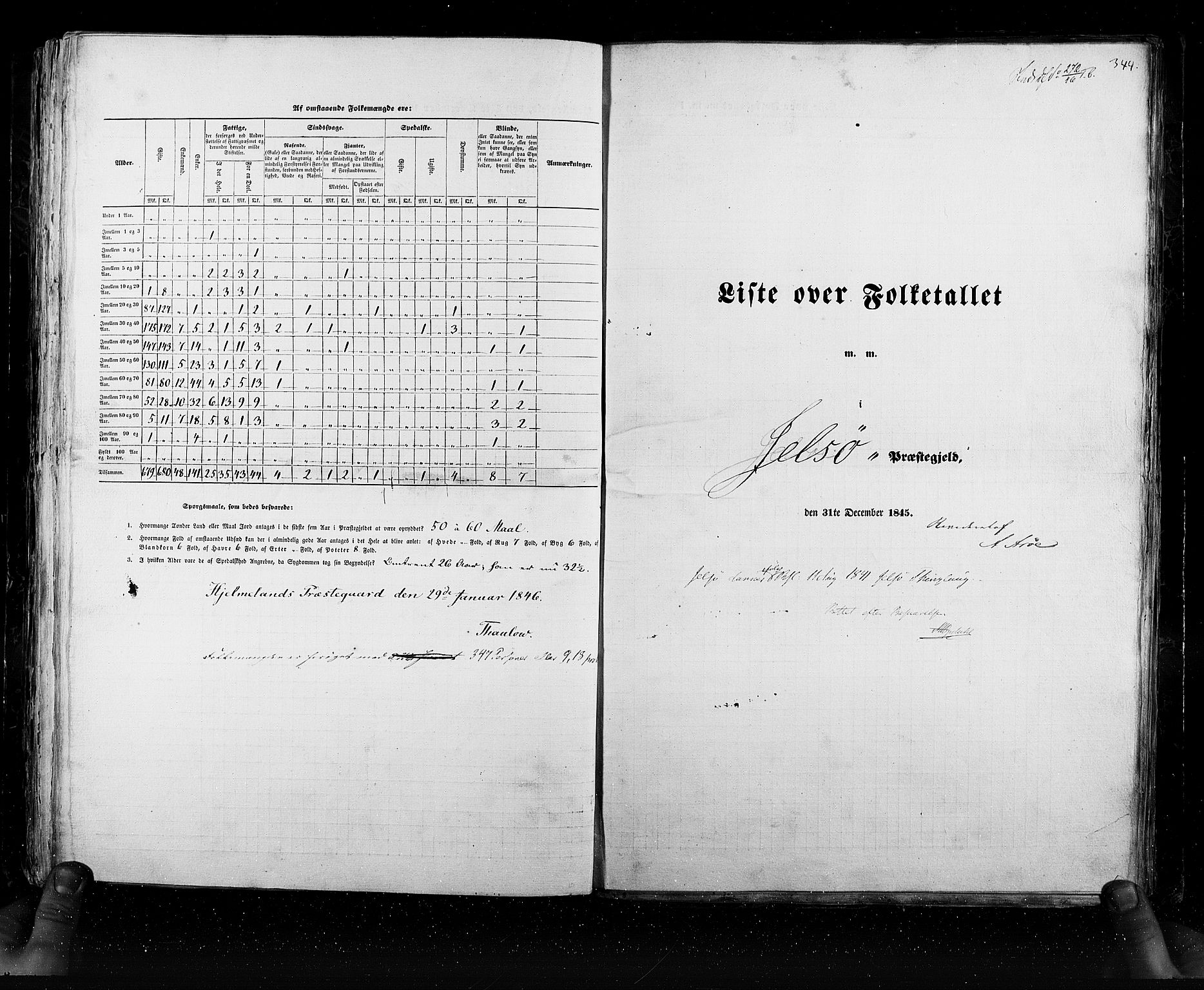 RA, Folketellingen 1845, bind 6: Lister og Mandal amt og Stavanger amt, 1845, s. 344