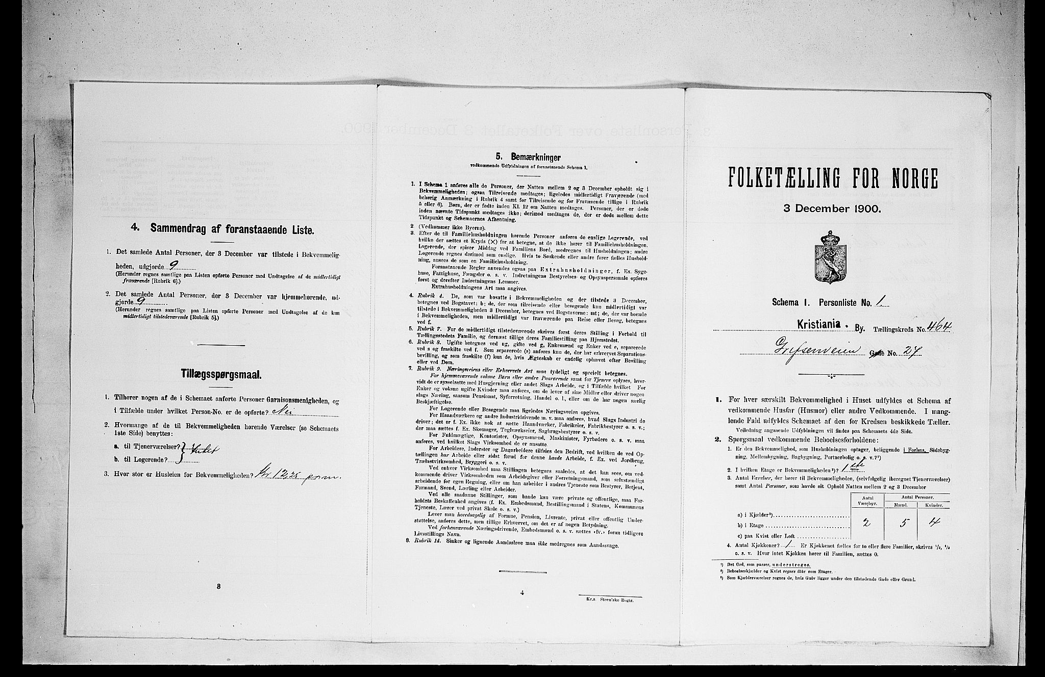 SAO, Folketelling 1900 for 0301 Kristiania kjøpstad, 1900, s. 27934