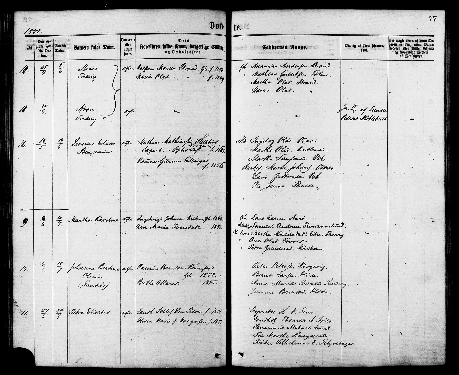 Ministerialprotokoller, klokkerbøker og fødselsregistre - Møre og Romsdal, AV/SAT-A-1454/501/L0007: Ministerialbok nr. 501A07, 1868-1884, s. 77