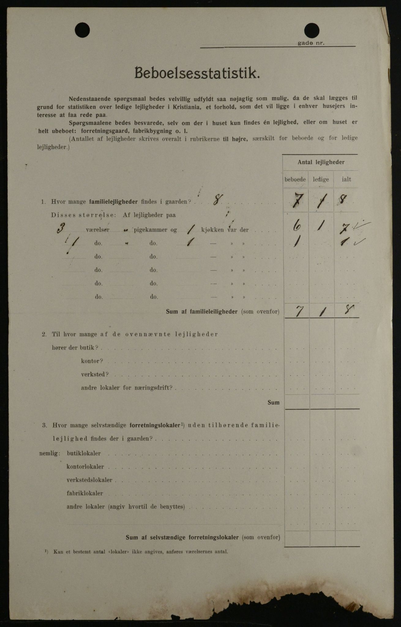 OBA, Kommunal folketelling 1.2.1908 for Kristiania kjøpstad, 1908, s. 14975