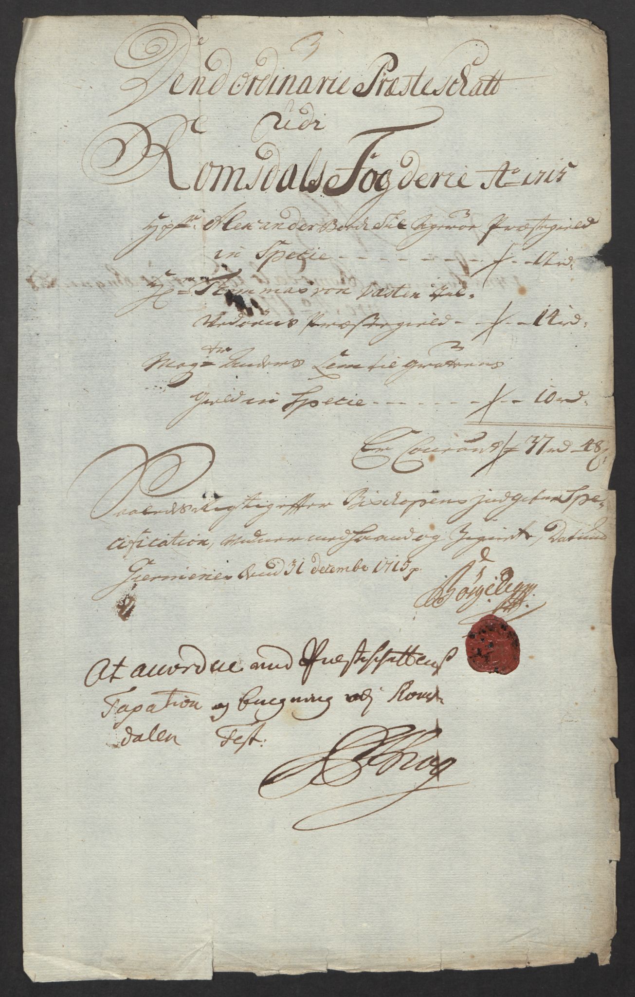 Rentekammeret inntil 1814, Reviderte regnskaper, Fogderegnskap, RA/EA-4092/R55/L3663: Fogderegnskap Romsdal, 1715-1716, s. 96