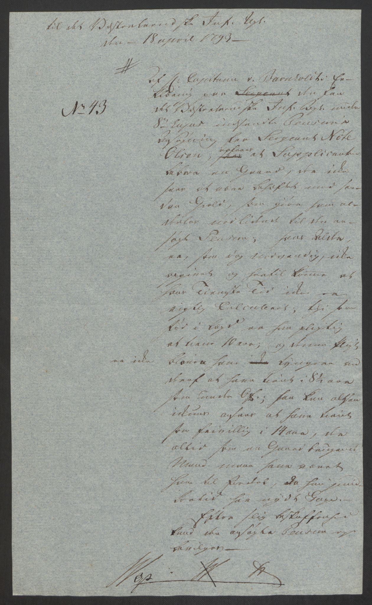Forsvaret, Den norske kvesthuskasse/krigshospitalkasse, AV/RA-RAFA-1887/F/Fa/L0008: Konsepter, 1790-1793, s. 1084