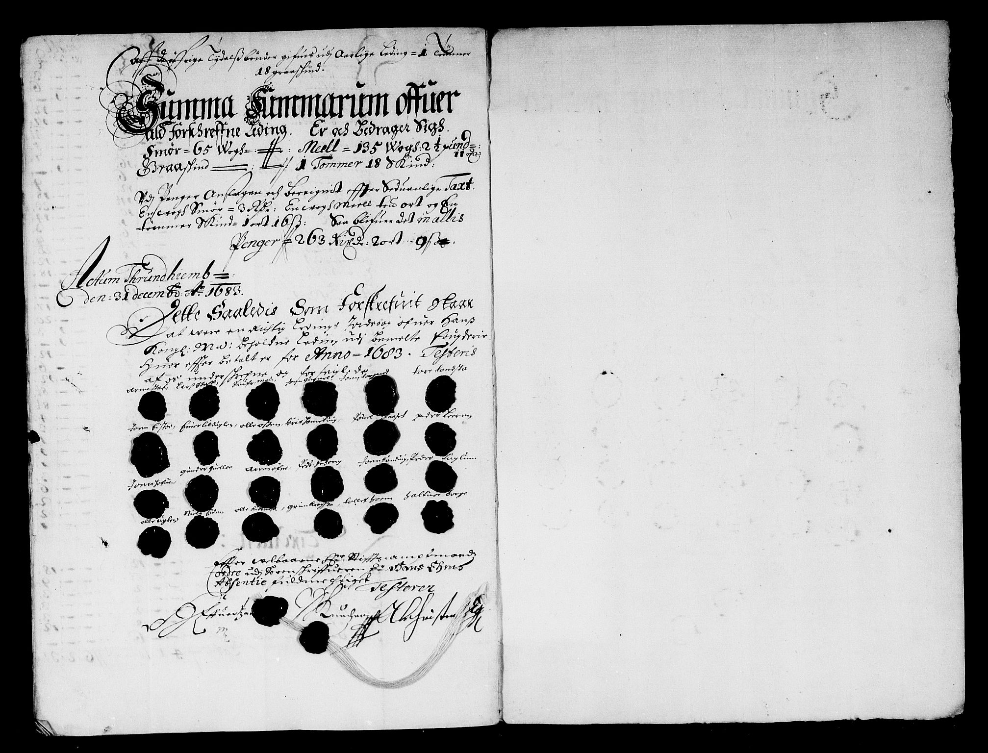 Rentekammeret inntil 1814, Reviderte regnskaper, Stiftamtstueregnskaper, Trondheim stiftamt og Nordland amt, AV/RA-EA-6044/R/Rg/L0071: Trondheim stiftamt og Nordland amt, 1683