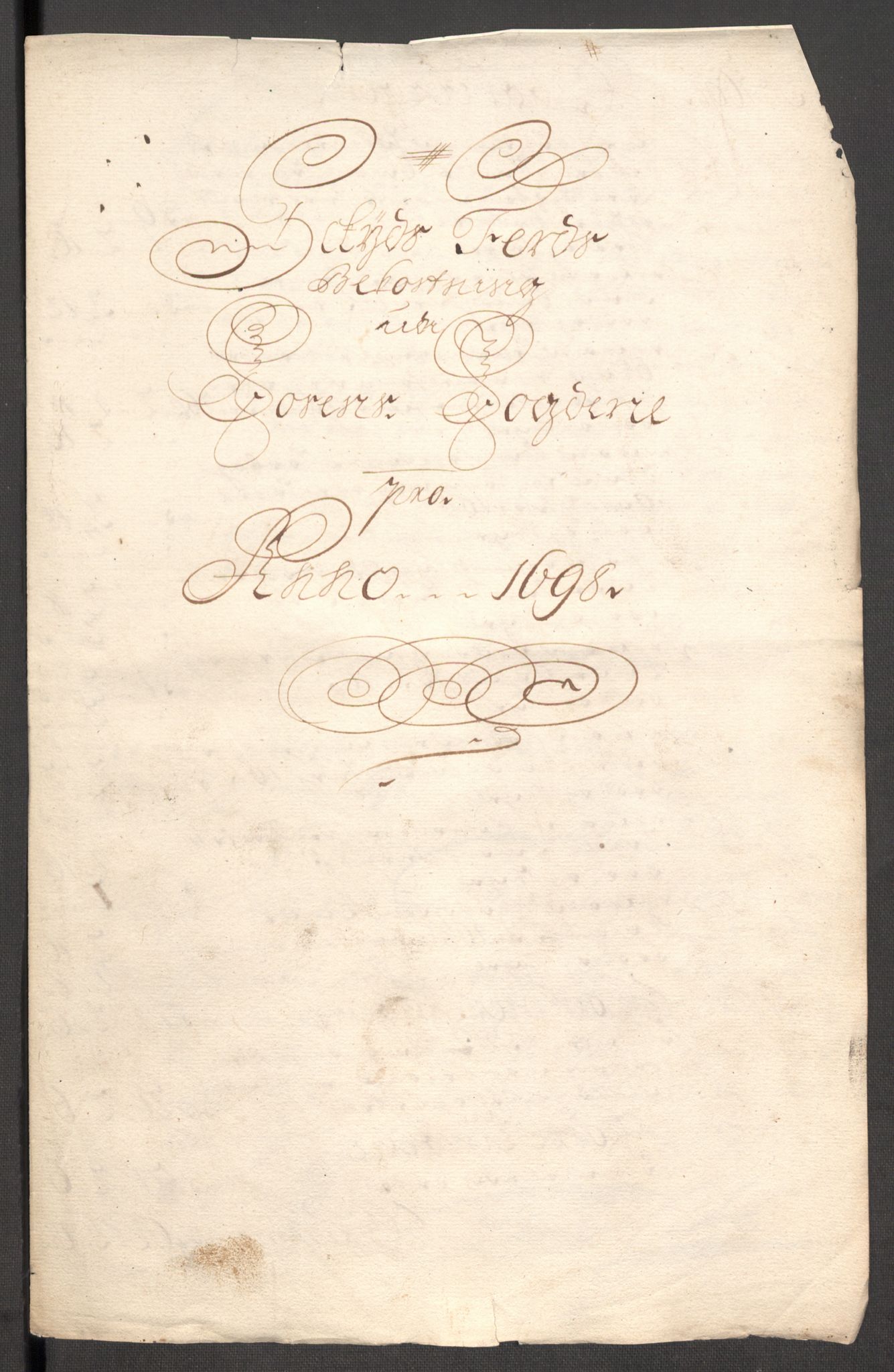 Rentekammeret inntil 1814, Reviderte regnskaper, Fogderegnskap, RA/EA-4092/R57/L3853: Fogderegnskap Fosen, 1698-1699, s. 185