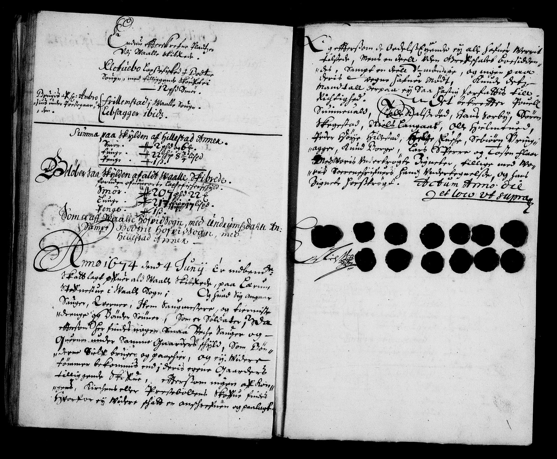 Rentekammeret inntil 1814, Realistisk ordnet avdeling, AV/RA-EA-4070/N/Na/L0003/0001: [XI h]: Tønsbergs amt og Larvik grevskaps jordebøker: / (A) Leilendigsskatt inkl. håndverkere, husmenn og strandsittere, samt Griffenfelds jordegods i Larvik grevskap., 1674