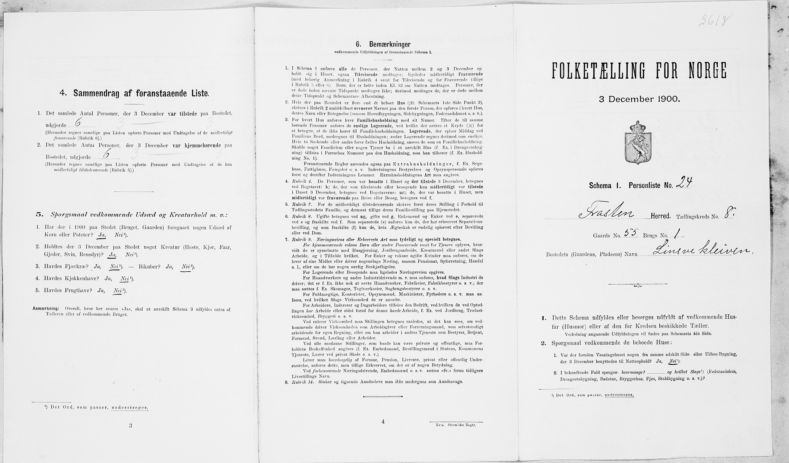 SAT, Folketelling 1900 for 1717 Frosta herred, 1900, s. 969