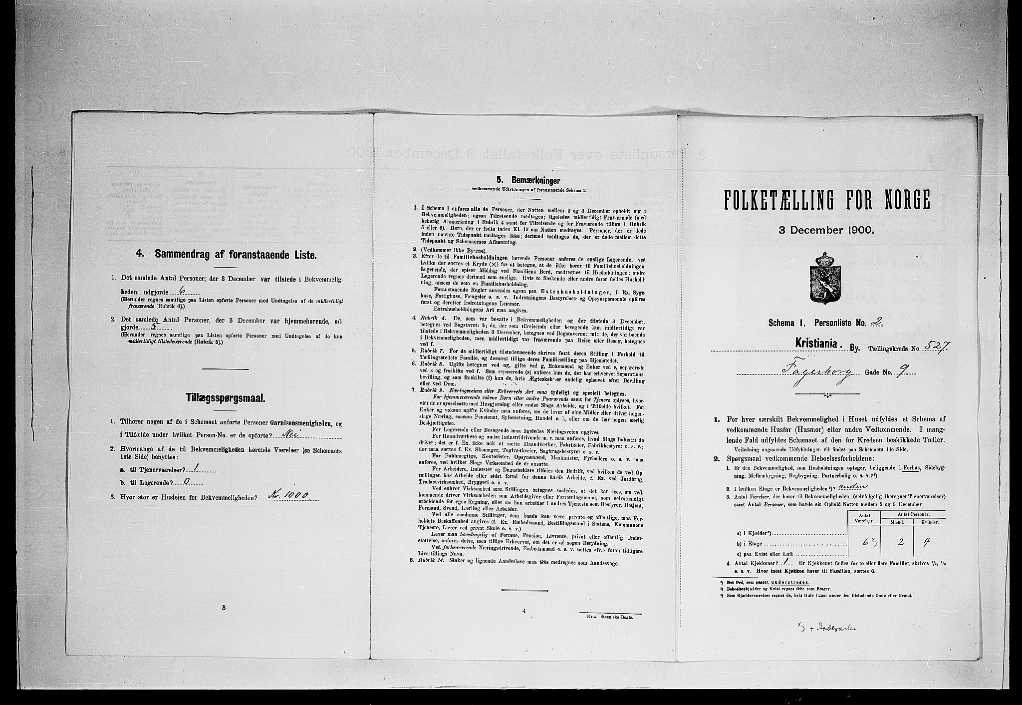 SAO, Folketelling 1900 for 0301 Kristiania kjøpstad, 1900, s. 21736