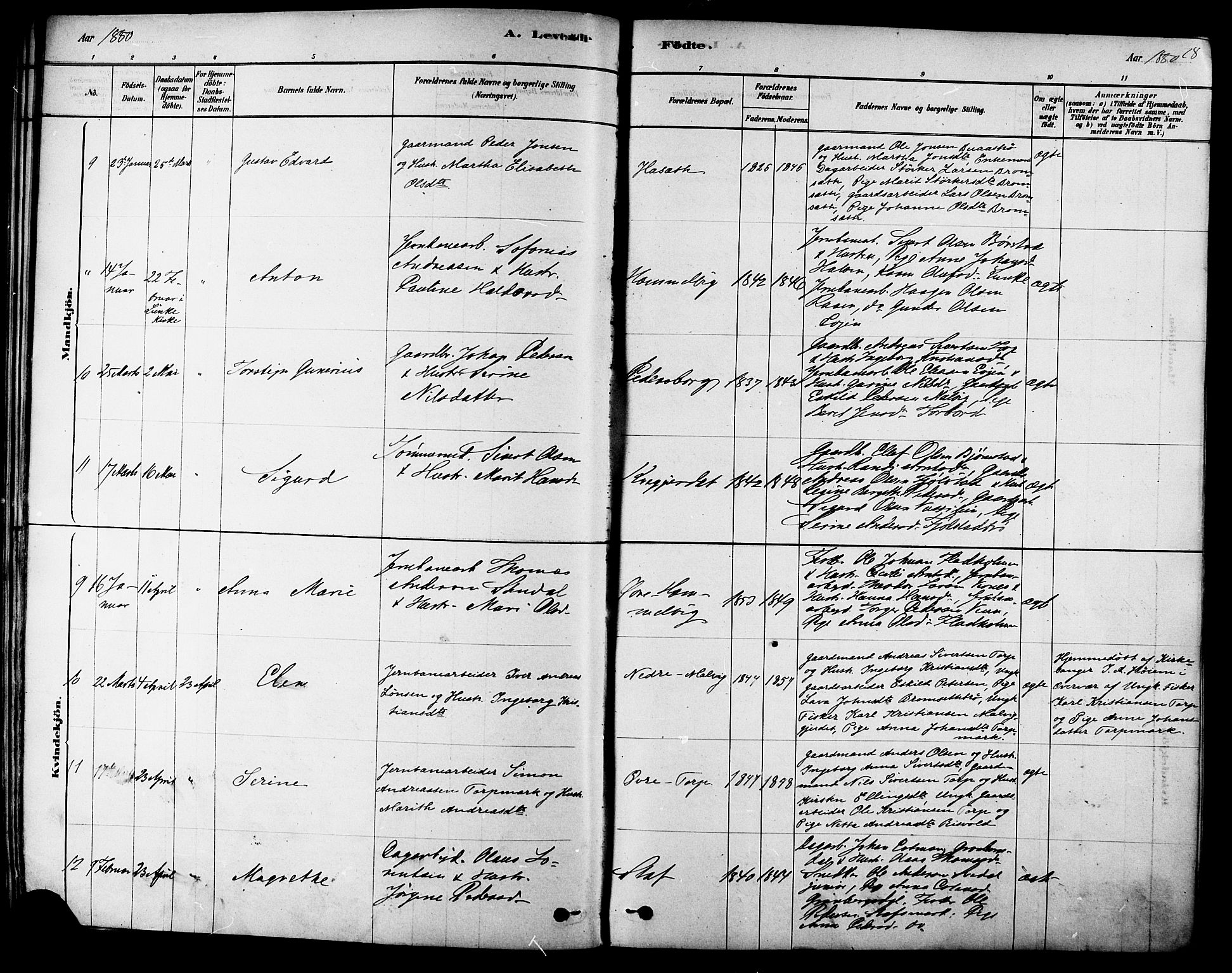Ministerialprotokoller, klokkerbøker og fødselsregistre - Sør-Trøndelag, SAT/A-1456/616/L0410: Ministerialbok nr. 616A07, 1878-1893, s. 28