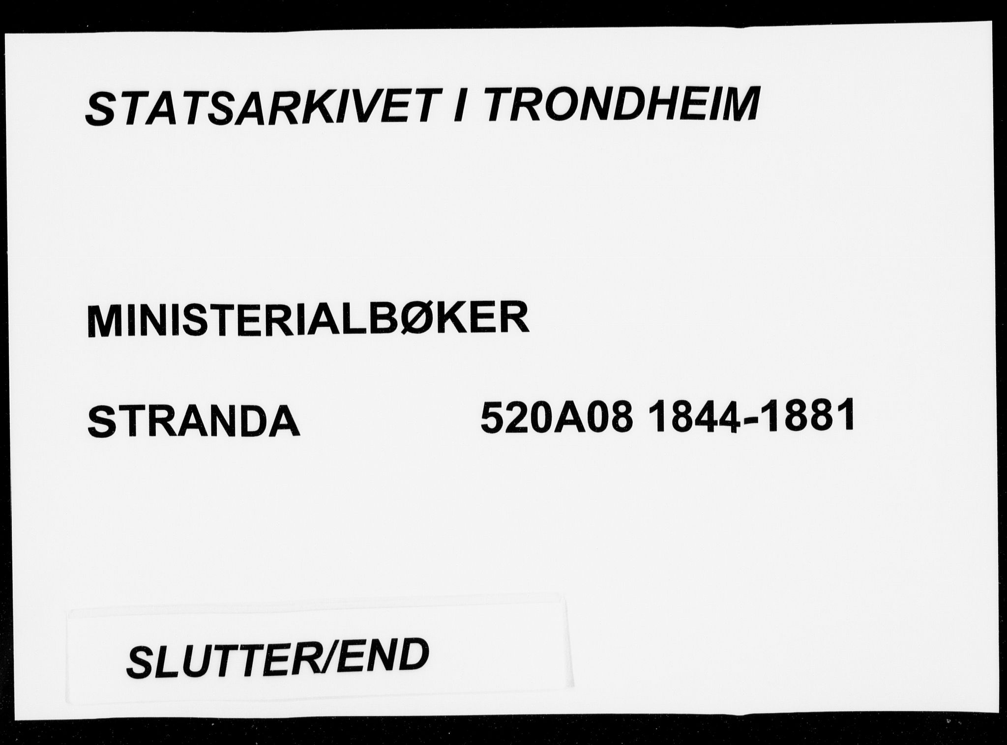 Ministerialprotokoller, klokkerbøker og fødselsregistre - Møre og Romsdal, AV/SAT-A-1454/520/L0279: Ministerialbok nr. 520A08, 1844-1881