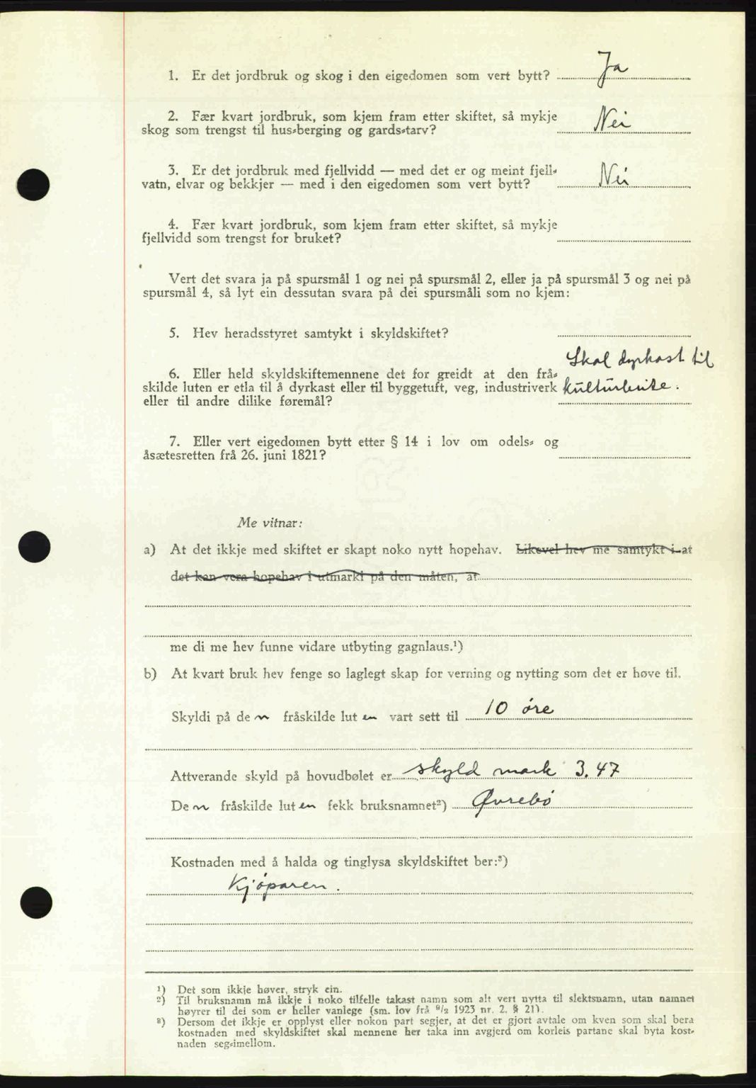 Romsdal sorenskriveri, AV/SAT-A-4149/1/2/2C: Pantebok nr. A32, 1950-1950, Dagboknr: 294/1950