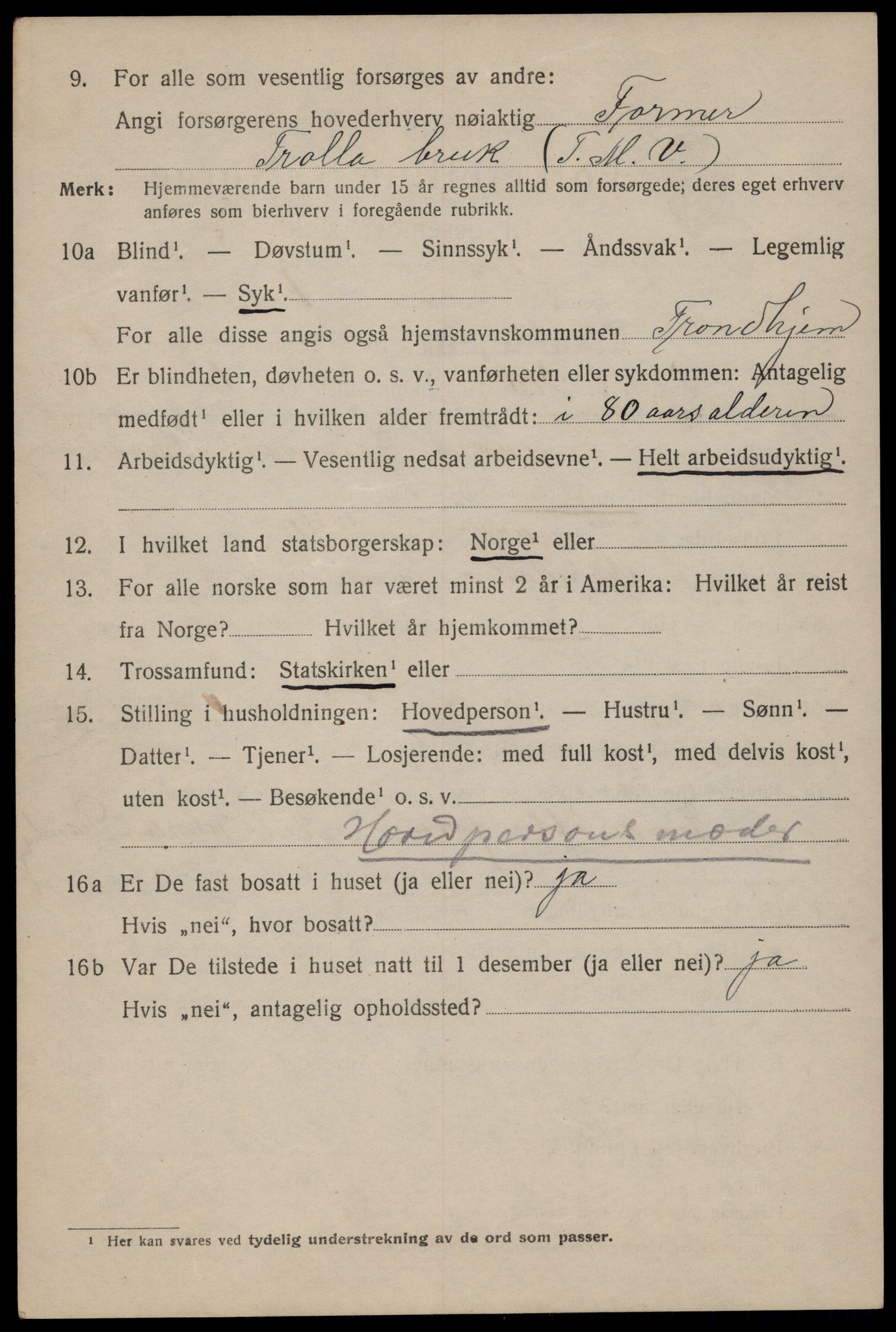 SAT, Folketelling 1920 for 1601 Trondheim kjøpstad, 1920, s. 33299