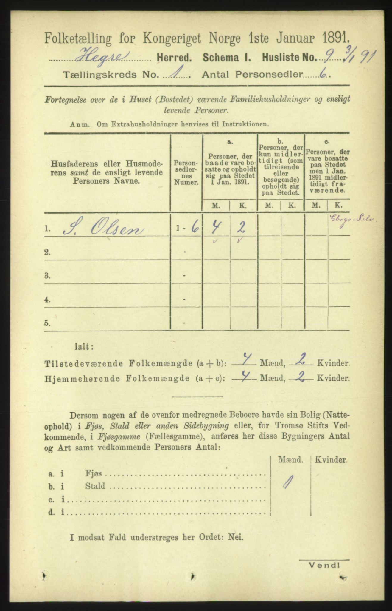 RA, Folketelling 1891 for 1712 Hegra herred, 1891, s. 29