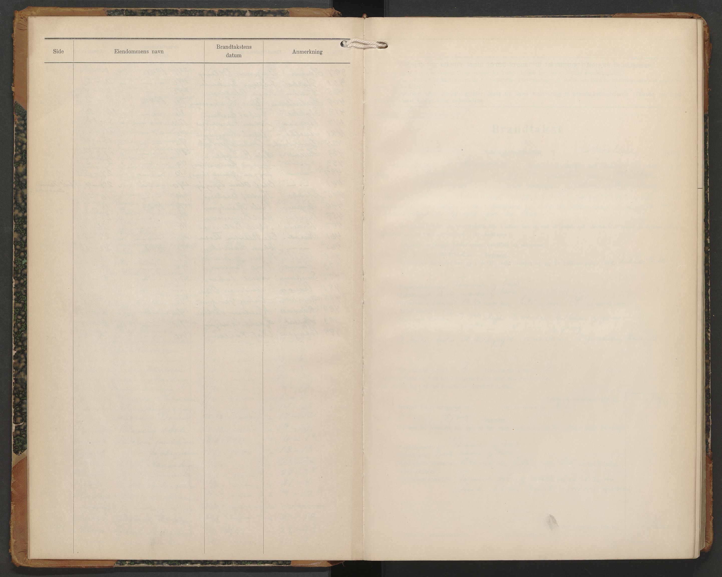 Norges Brannkasse Alstahaug, AV/SAT-A-5568/Fb/L0005: Branntakstprotokoll - skjema, 1928-1944