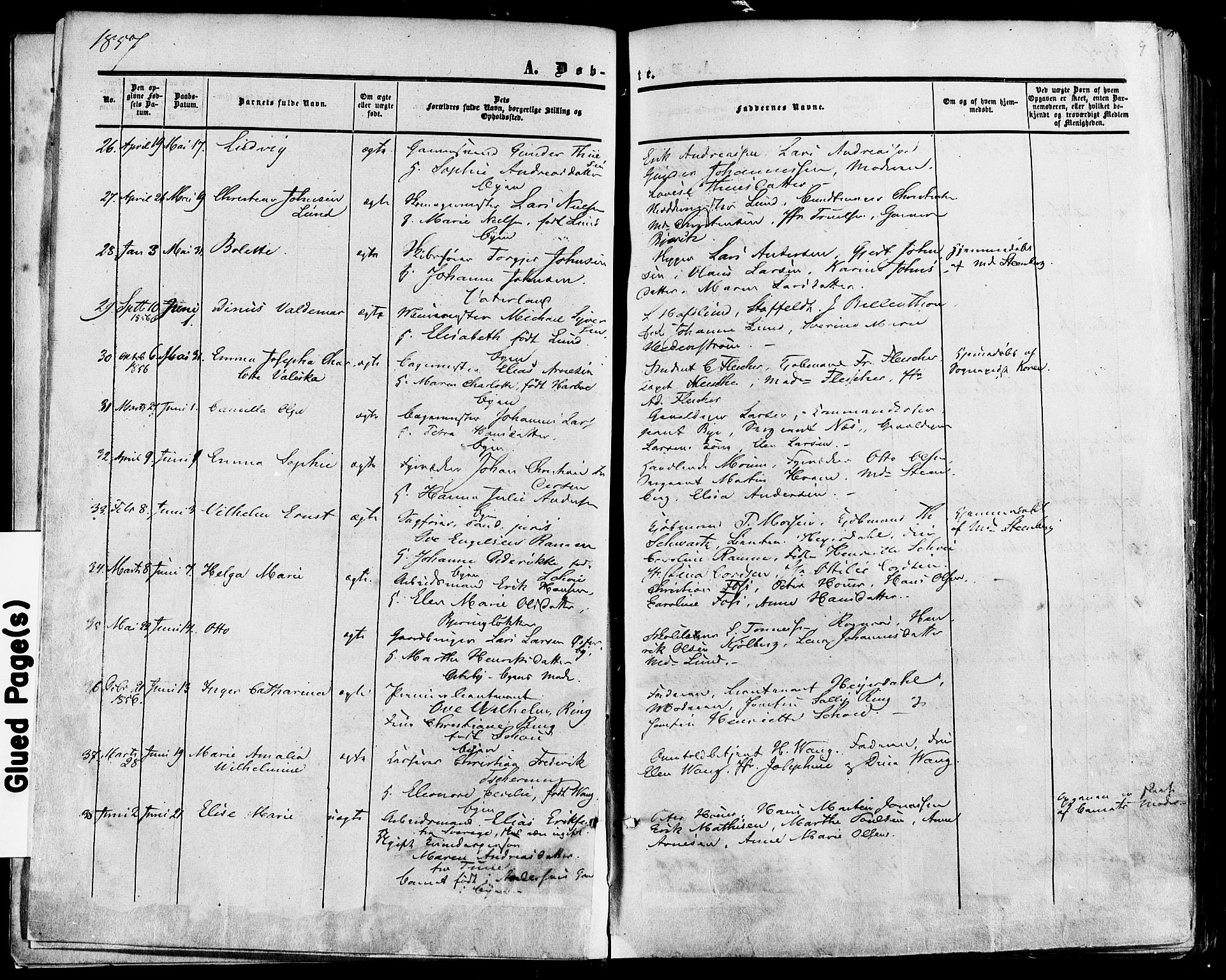 Fredrikstad prestekontor Kirkebøker, AV/SAO-A-11082/F/Fa/L0006: Ministerialbok nr. 6, 1857-1878, s. 9