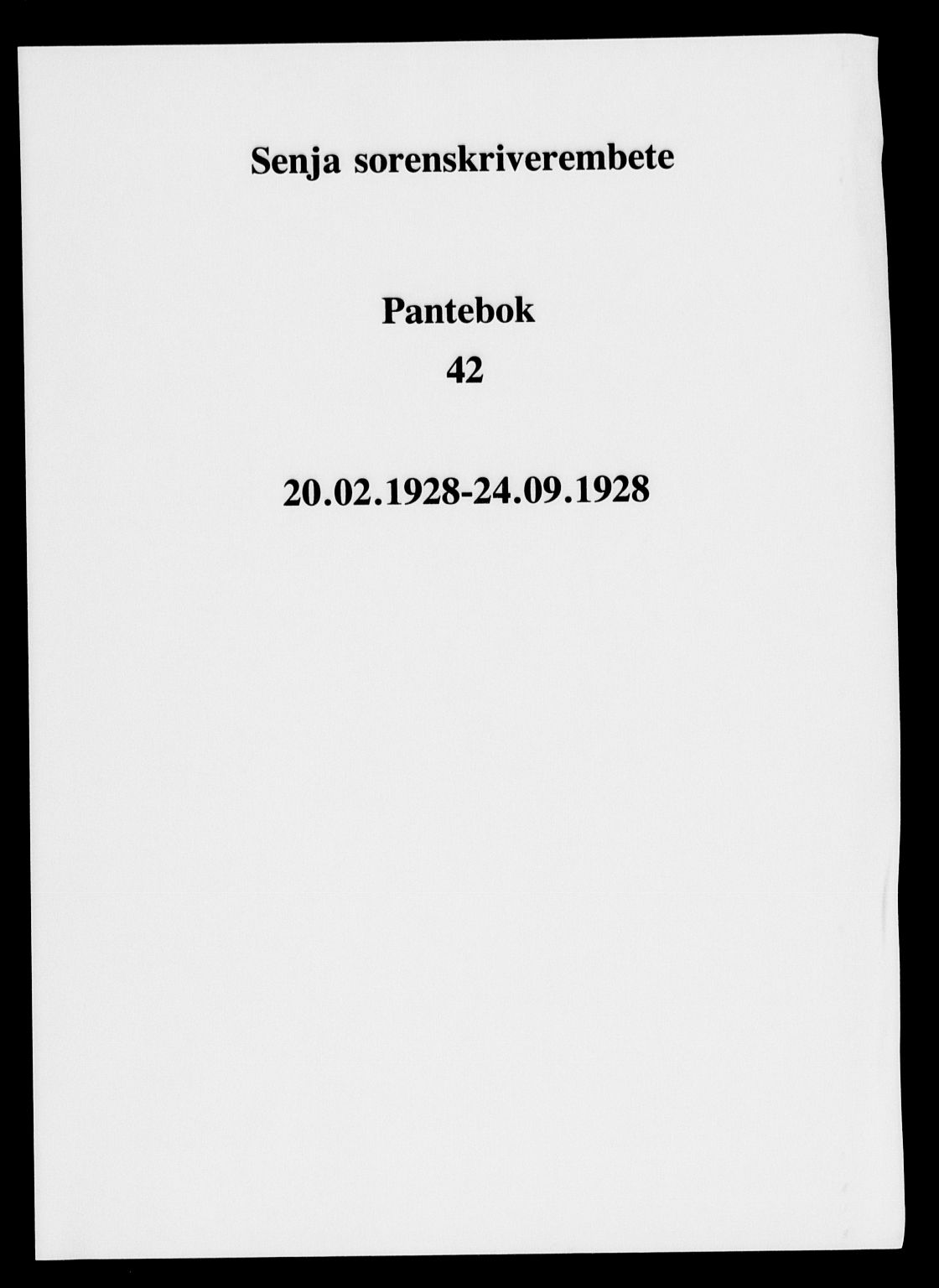 Senja sorenskriveri 1855-, SATØ/S-0048/1/H/Hd/L0042: Pantebok nr. 42, 1928-1928