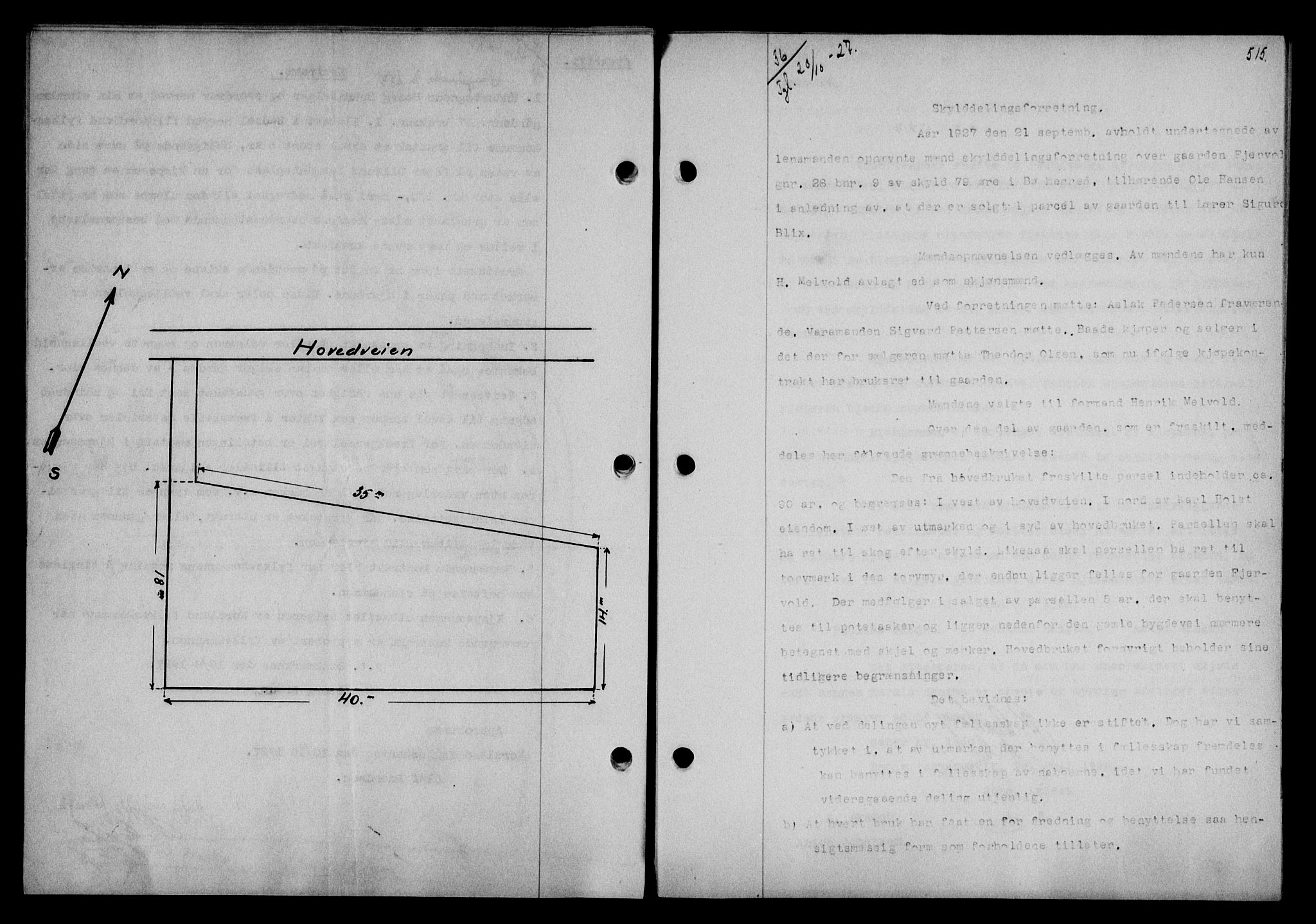 Vesterålen sorenskriveri, SAT/A-4180/1/2/2Ca/L0044: Pantebok nr. 37, 1927-1927, Tingl.dato: 20.10.1927