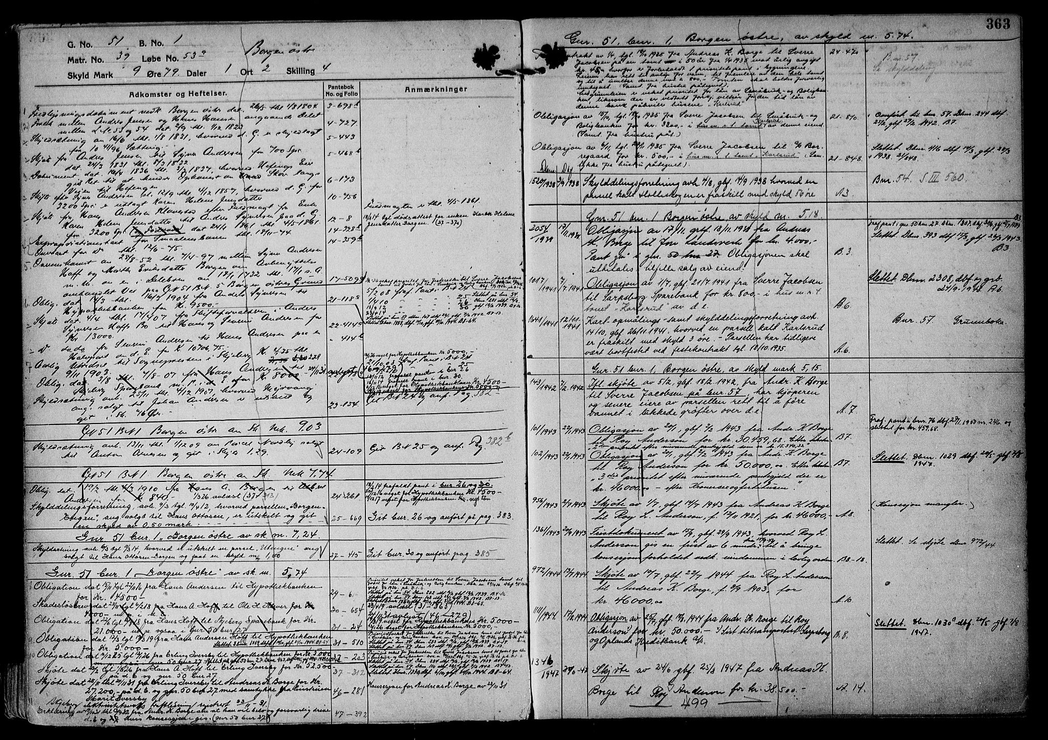 Tune sorenskriveri, AV/SAO-A-10470/G/Ga/Gab/Gabf/L0001: Panteregister nr. VI 1, 1782-1953, s. 363