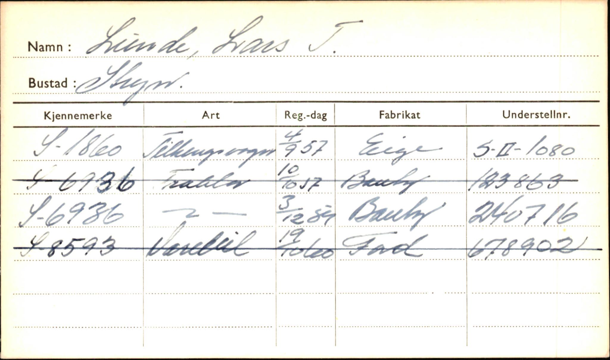 Statens vegvesen, Sogn og Fjordane vegkontor, AV/SAB-A-5301/4/F/L0001B: Eigarregister Fjordane til 1.6.1961, 1930-1961, s. 664