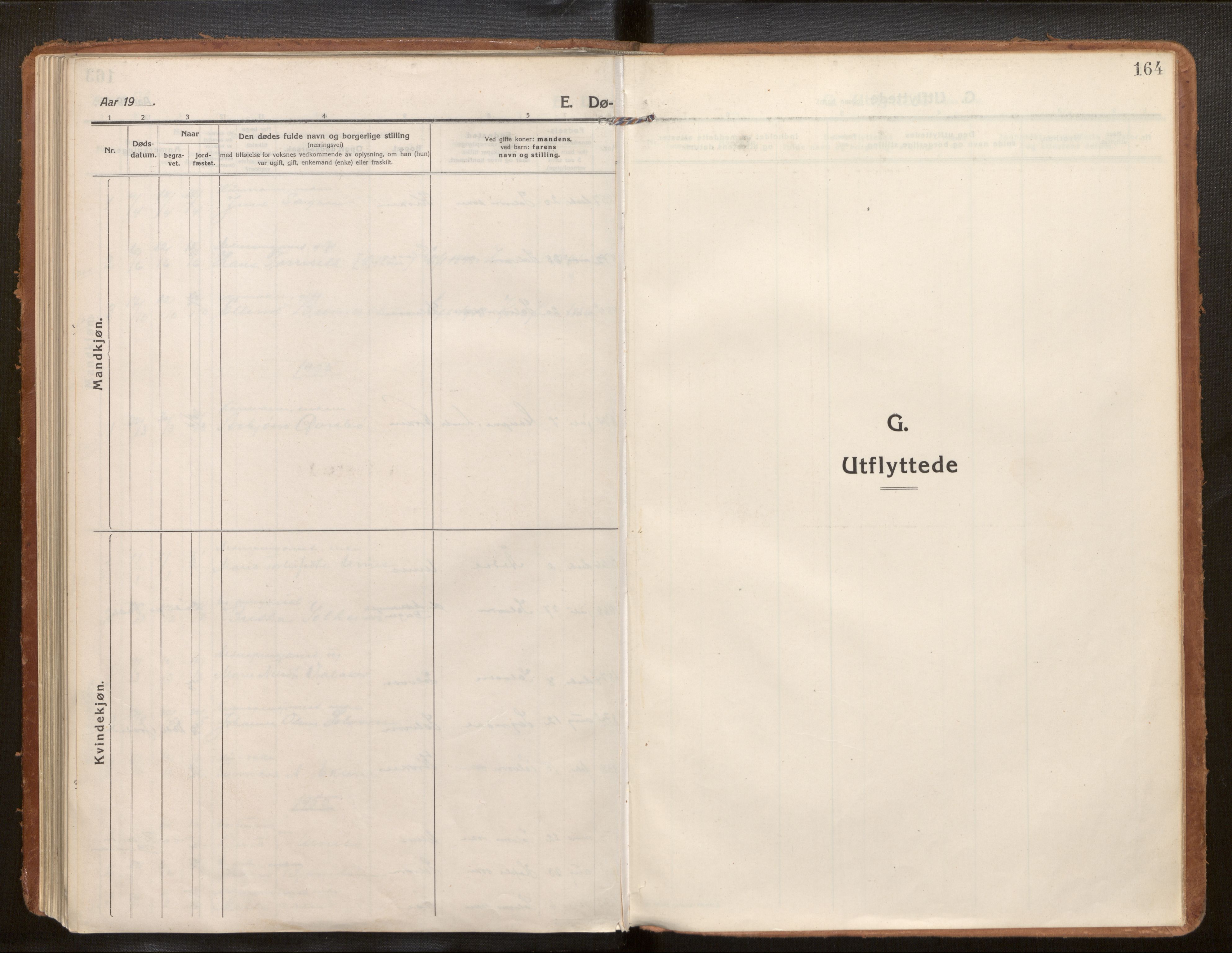 Hafslo sokneprestembete, AV/SAB-A-80301/H/Haa/Haac/L0002: Ministerialbok nr. C 2, 1914-1955, s. 164