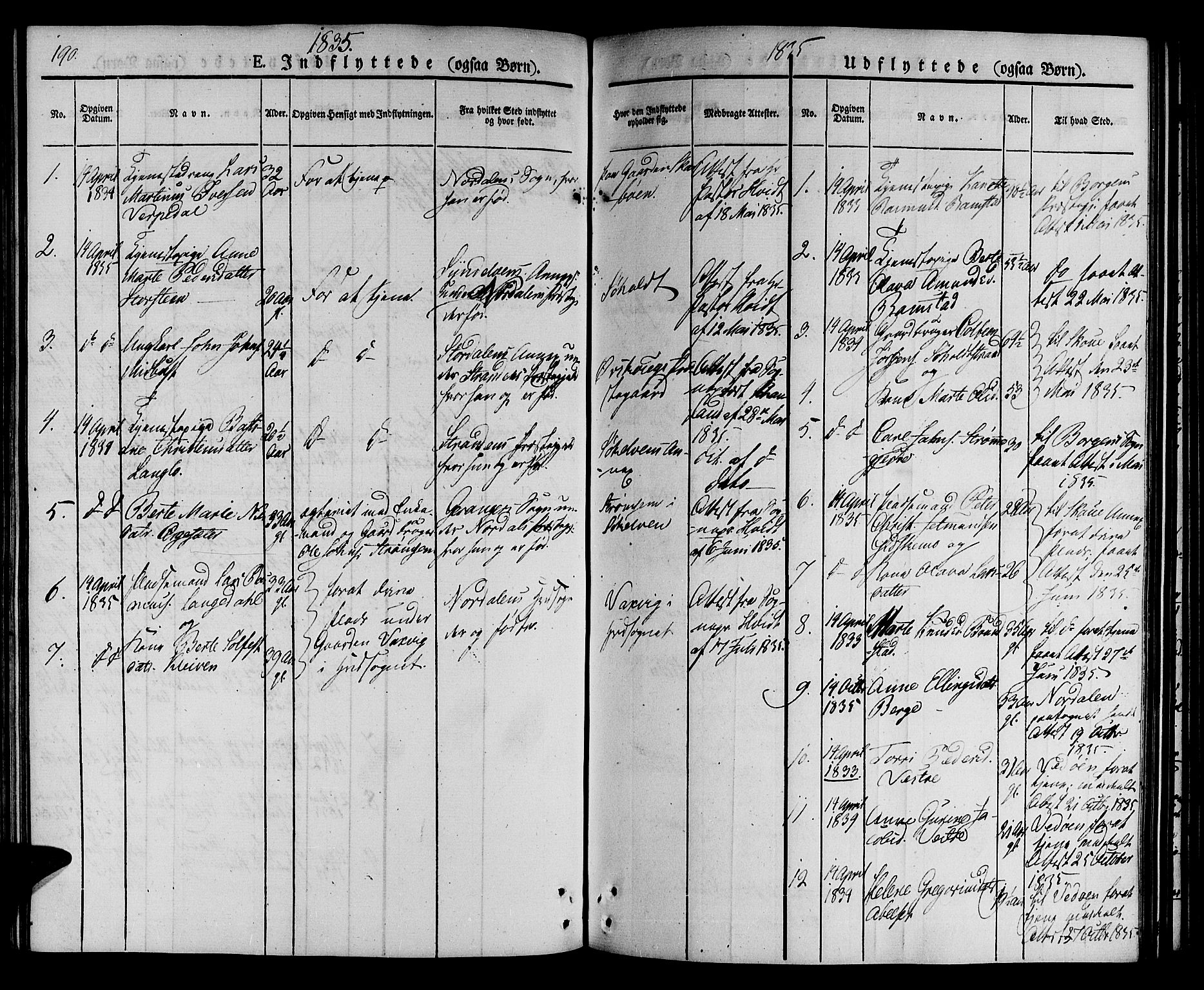 Ministerialprotokoller, klokkerbøker og fødselsregistre - Møre og Romsdal, AV/SAT-A-1454/522/L0311: Ministerialbok nr. 522A06, 1832-1842, s. 190