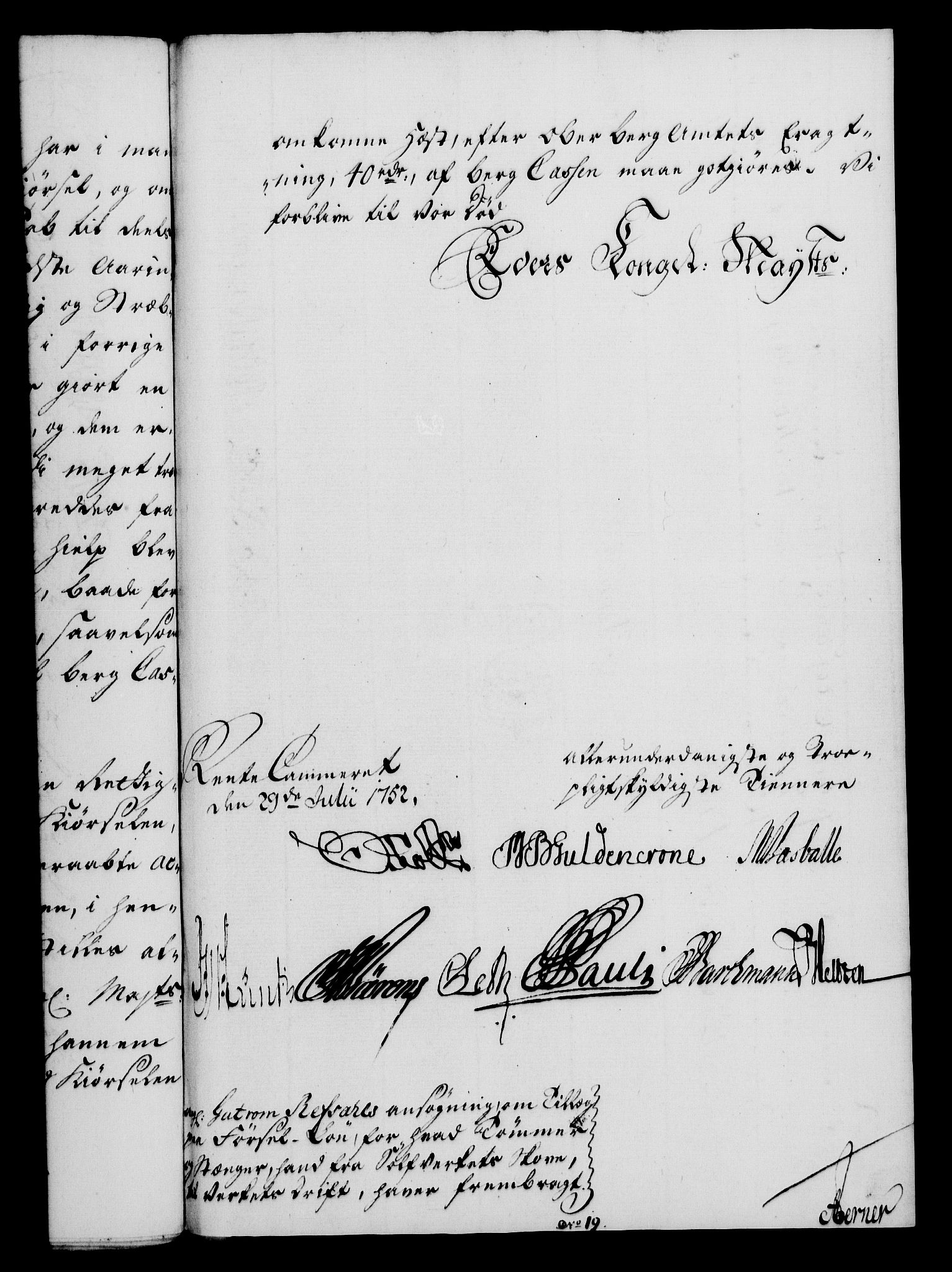 Rentekammeret, Kammerkanselliet, AV/RA-EA-3111/G/Gf/Gfa/L0034: Norsk relasjons- og resolusjonsprotokoll (merket RK 52.34), 1752, s. 390