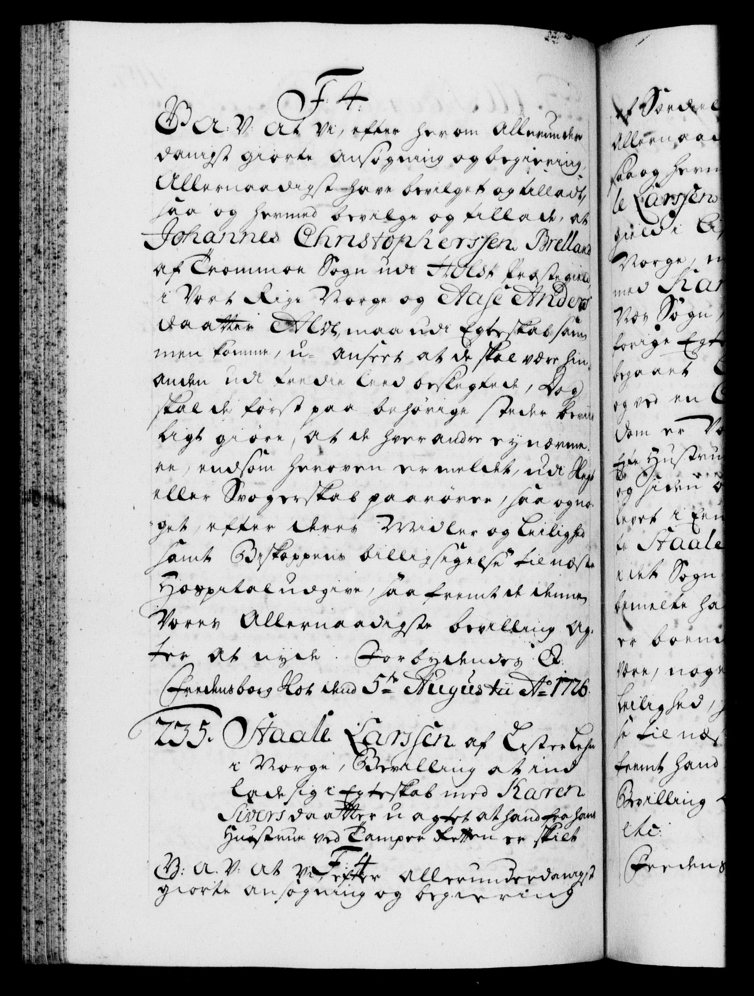 Danske Kanselli 1572-1799, RA/EA-3023/F/Fc/Fca/Fcaa/L0025: Norske registre, 1726-1728, s. 167b