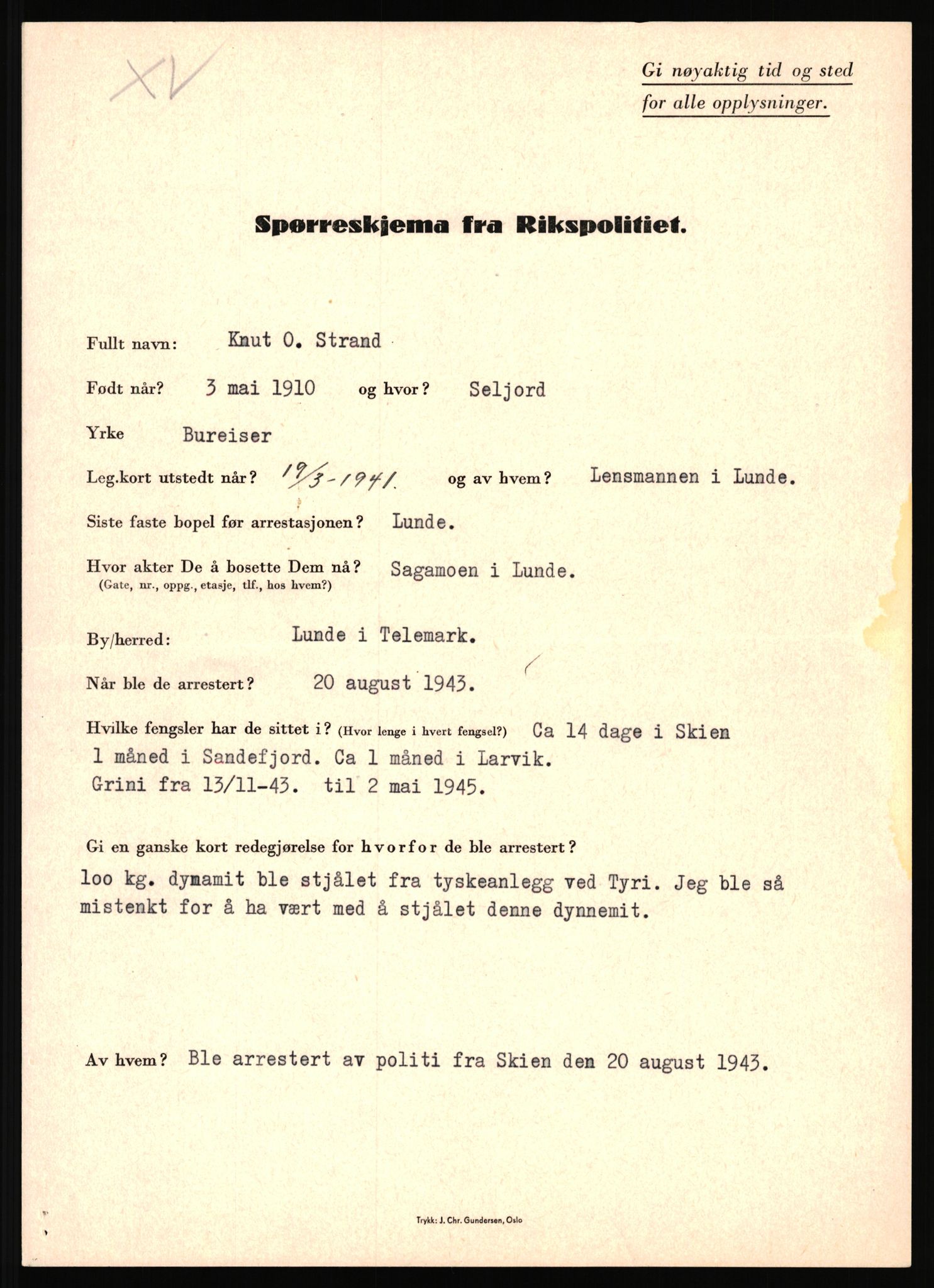 Rikspolitisjefen, AV/RA-S-1560/L/L0016: Sti, Lauritz - Tettum, Karl August, 1940-1945, s. 125