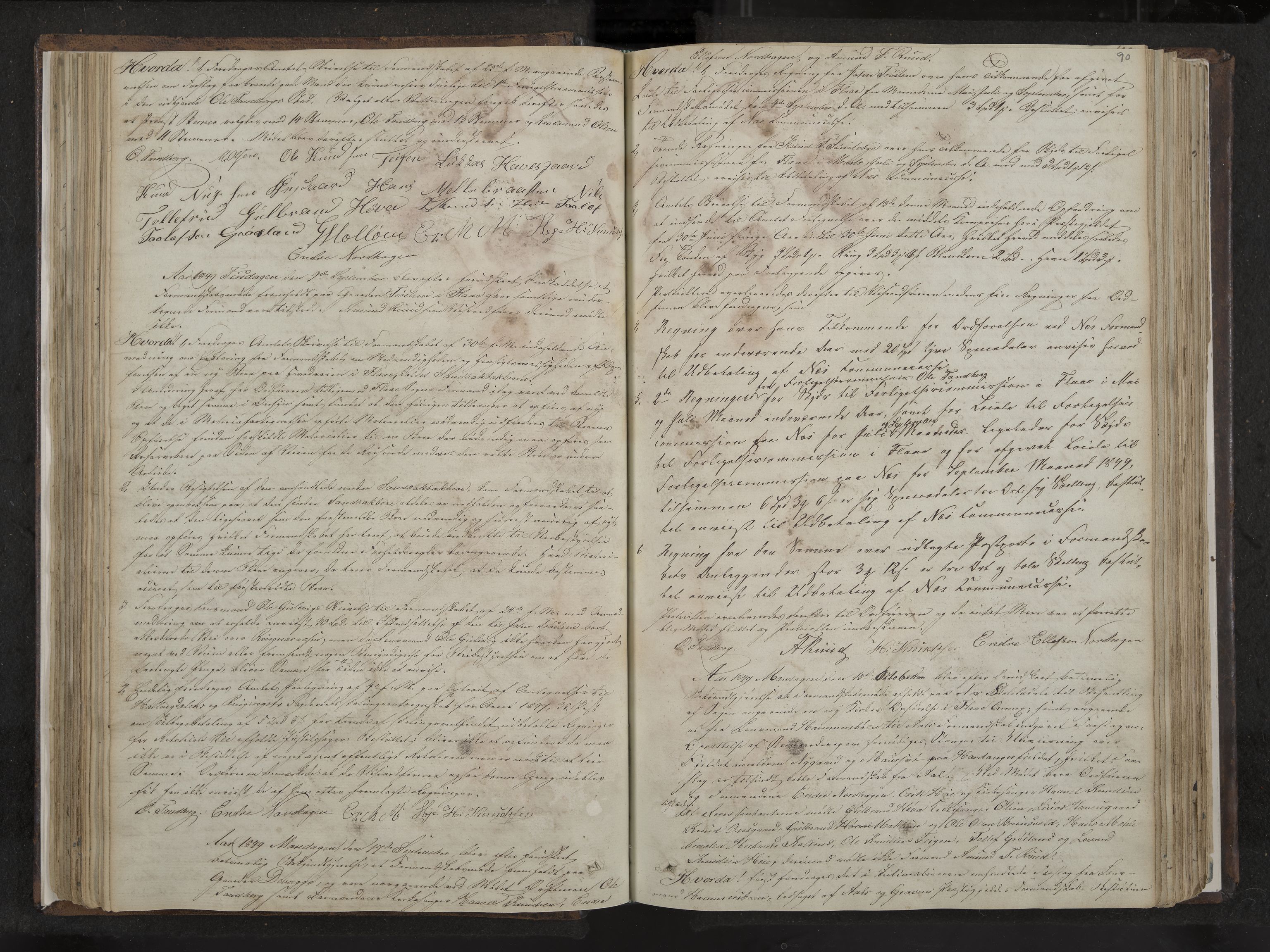Nes formannskap og sentraladministrasjon, IKAK/0616021-1/A/Aa/L0001: Møtebok med register, 1838-1875, s. 90