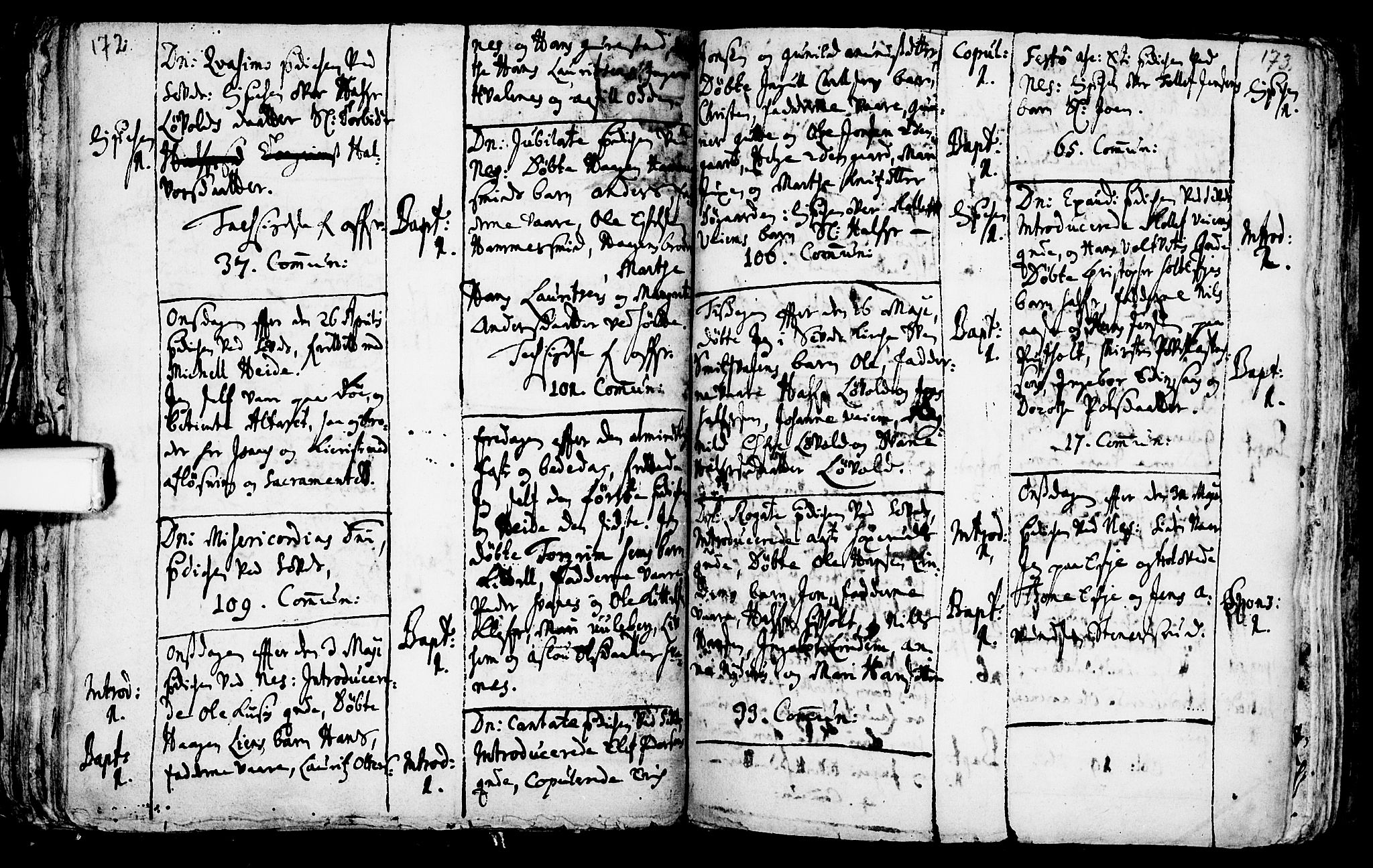Sauherad kirkebøker, SAKO/A-298/F/Fa/L0002: Ministerialbok nr. I 2, 1681-1720, s. 172-173
