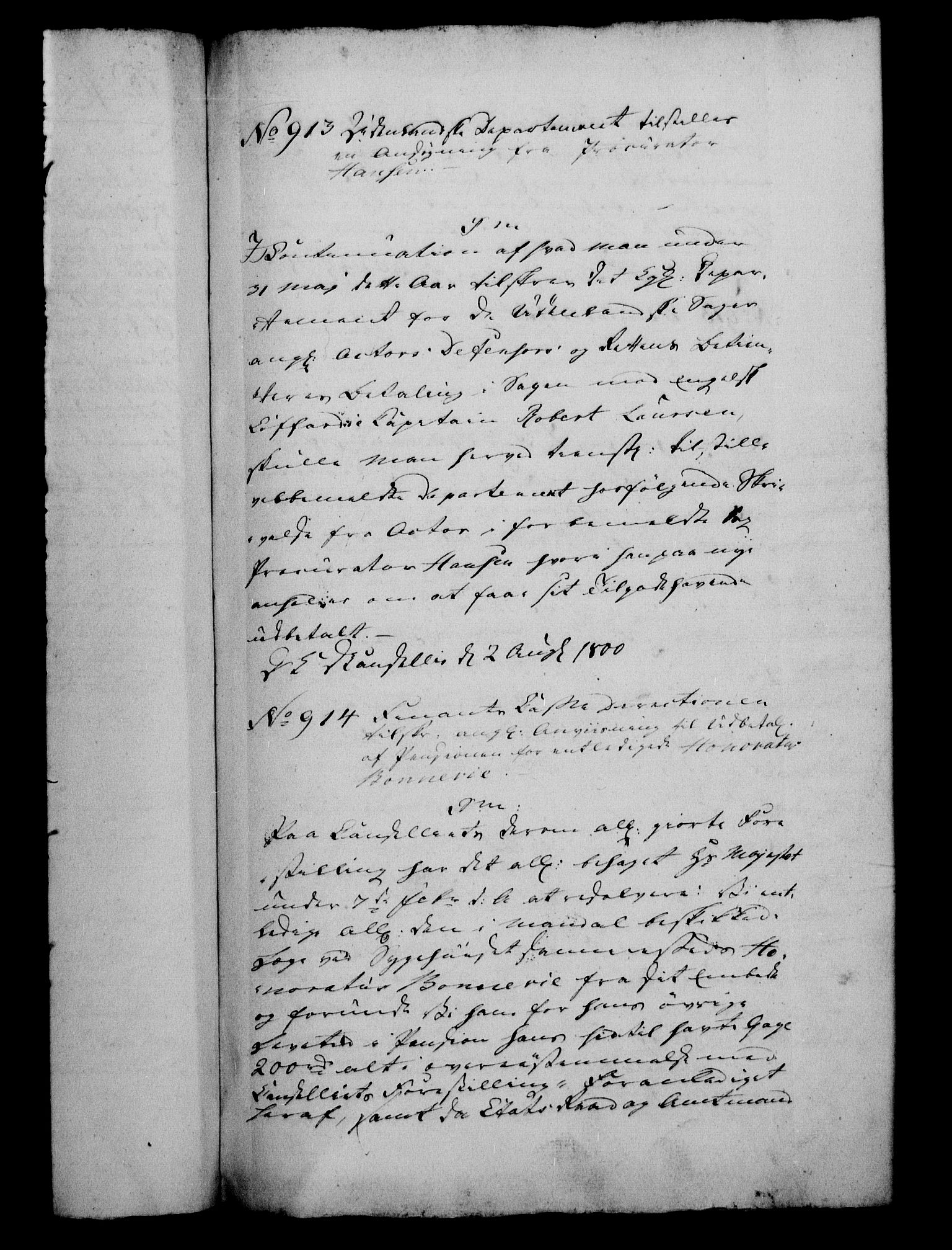 Danske Kanselli 1800-1814, AV/RA-EA-3024/H/Hg/Hga/Hgaa/L0002: Brevbok, 1800
