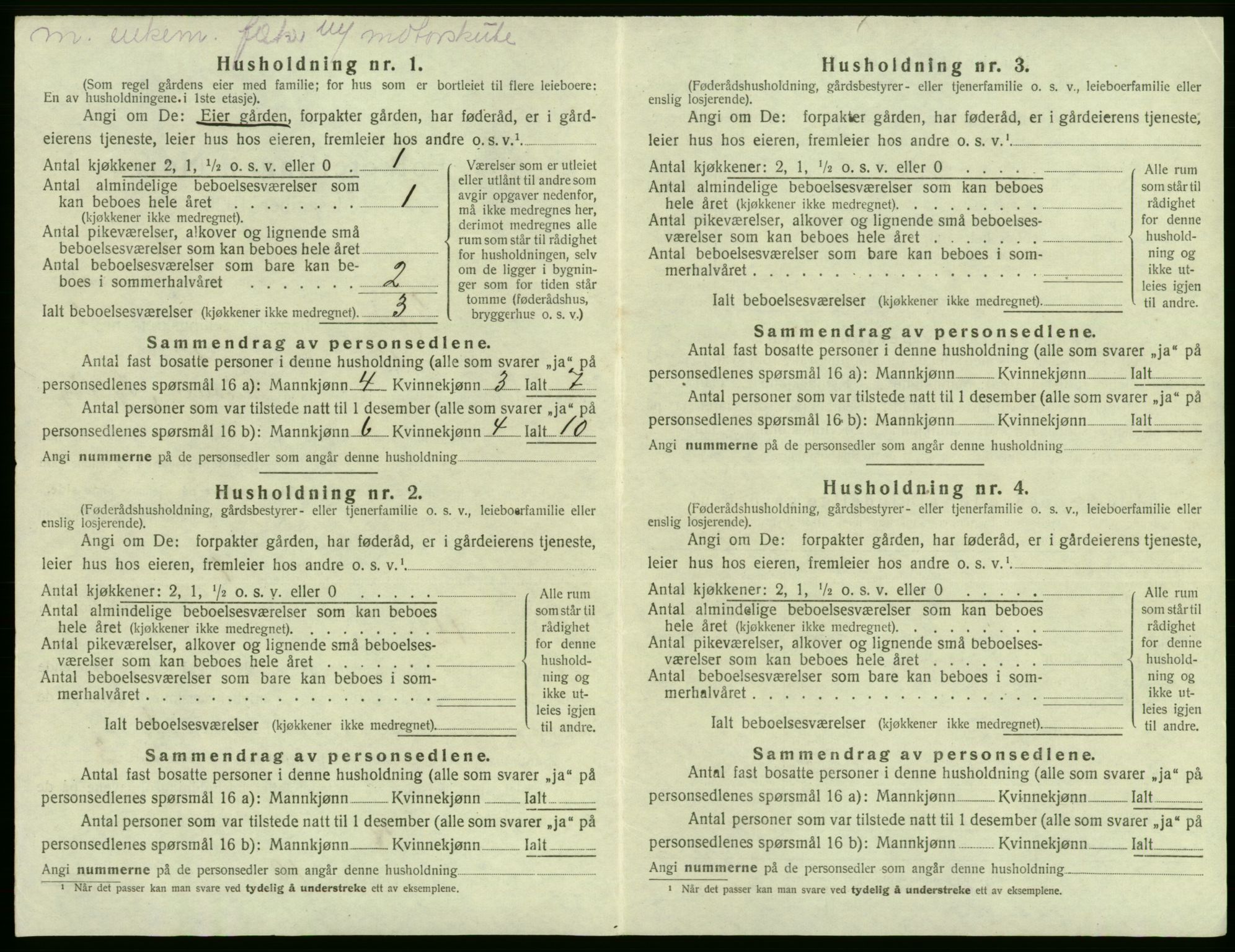 SAB, Folketelling 1920 for 1246 Fjell herred, 1920, s. 292